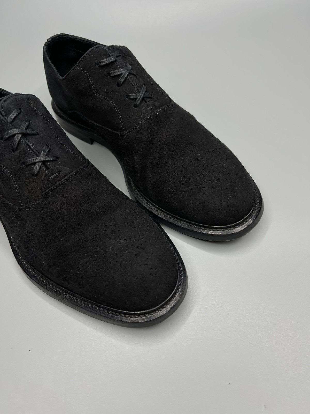 Dolce & Gabbana Dolce Gabbana Suede Black Lace Up Shoes Size US 8 / EU 41 - 9 Thumbnail