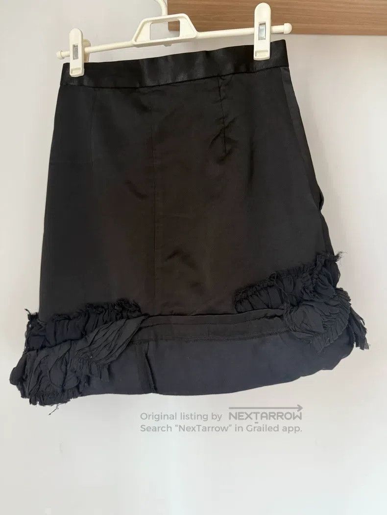Comme des Garcons Comme des Garcons size XS Black silk irregular ruffled ski Size 22" - 2 Thumbnail