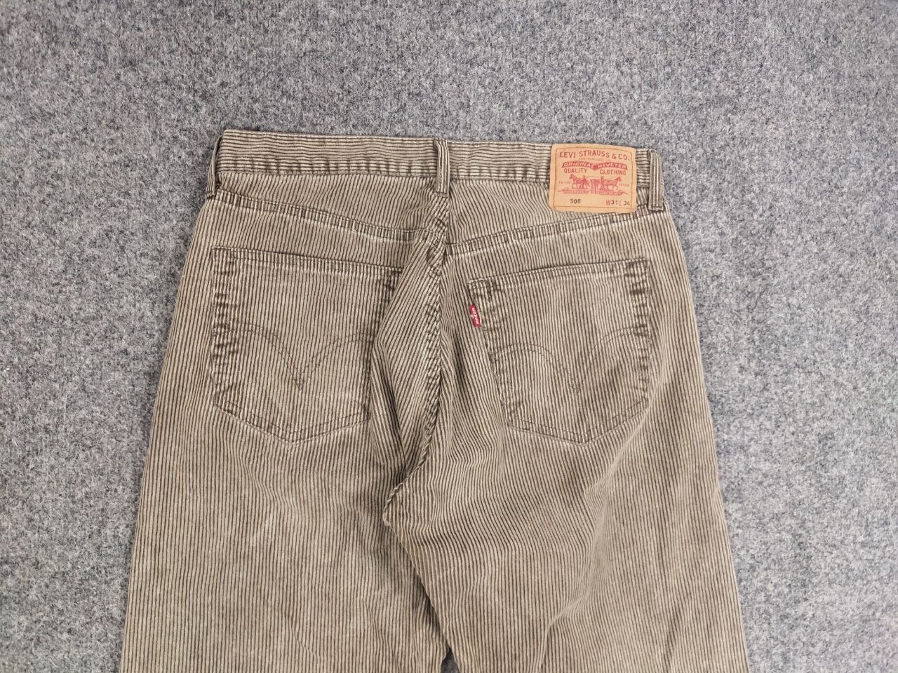 Levi's Vintage Levis 508 Dark Faded Corduroy Baggy Pants Y2K Style Size US 32 / EU 48 - 9 Thumbnail