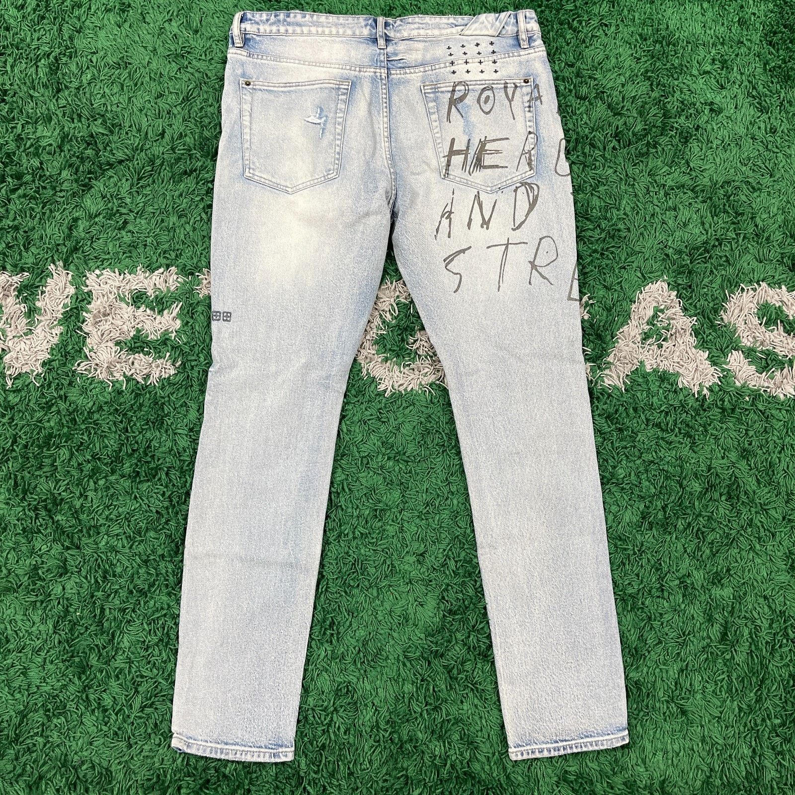 Ksubi Ksubi Chitch Washed Out Royalty Blue Denim Jeans Pants Size US 38 / EU 54 - 8 Thumbnail