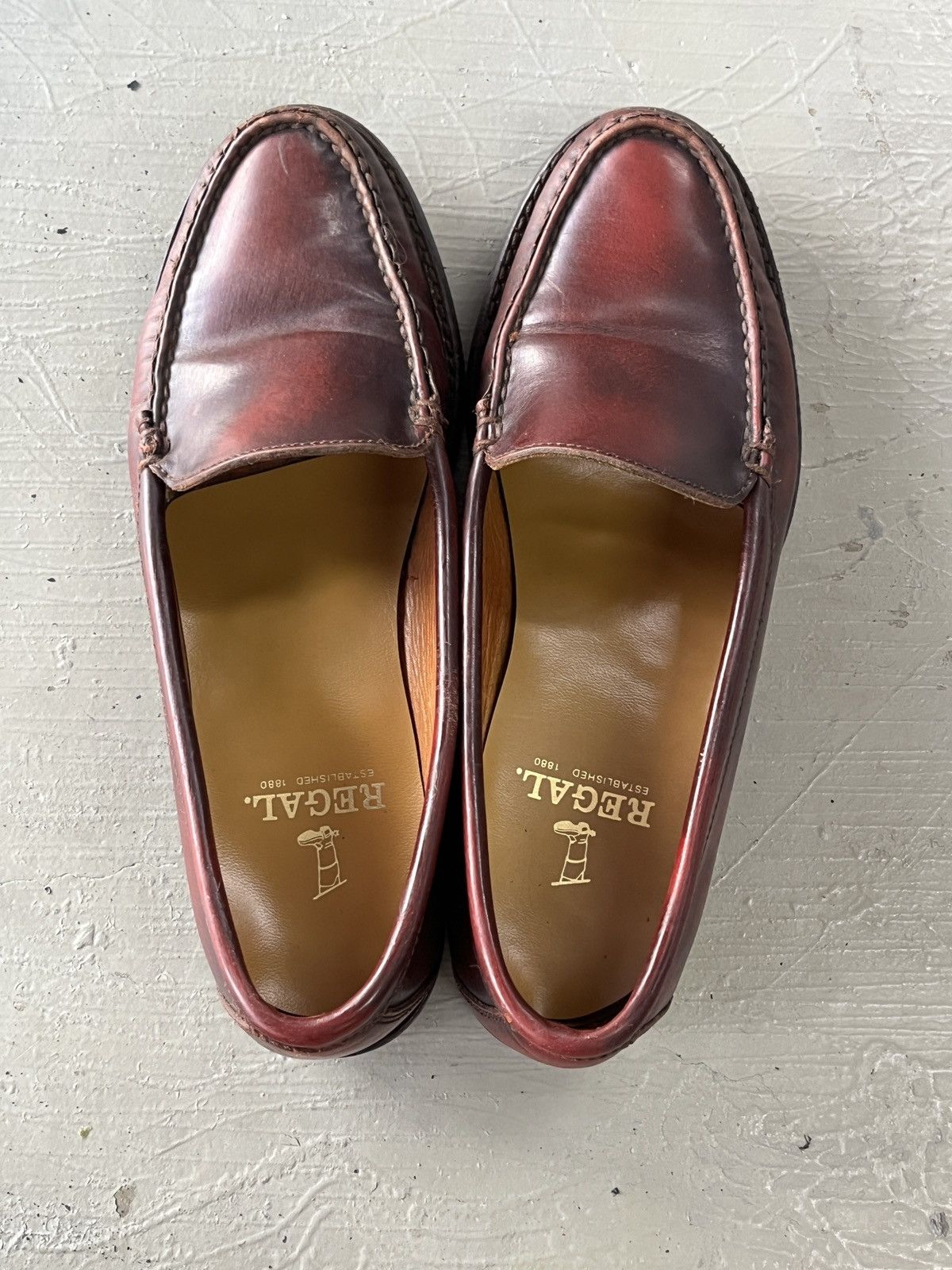 REGAL Regal The Row Style Wine Burgundy Penny Loafers Size US 6.5 / EU 39-40 - 6 Thumbnail