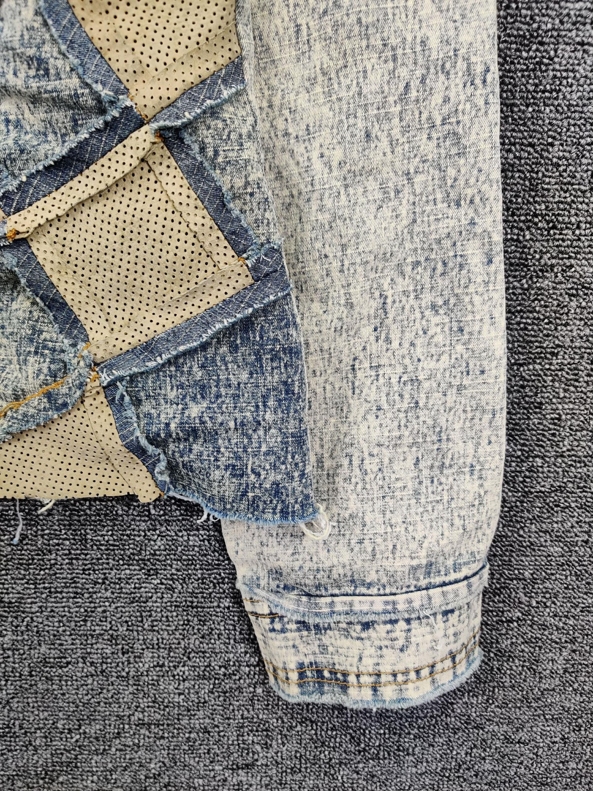 Vintage Vintage Acid Wash Checkerboard Patchwork Denim Jacket Size US S / EU 44-46 / 1 - 2 Thumbnail