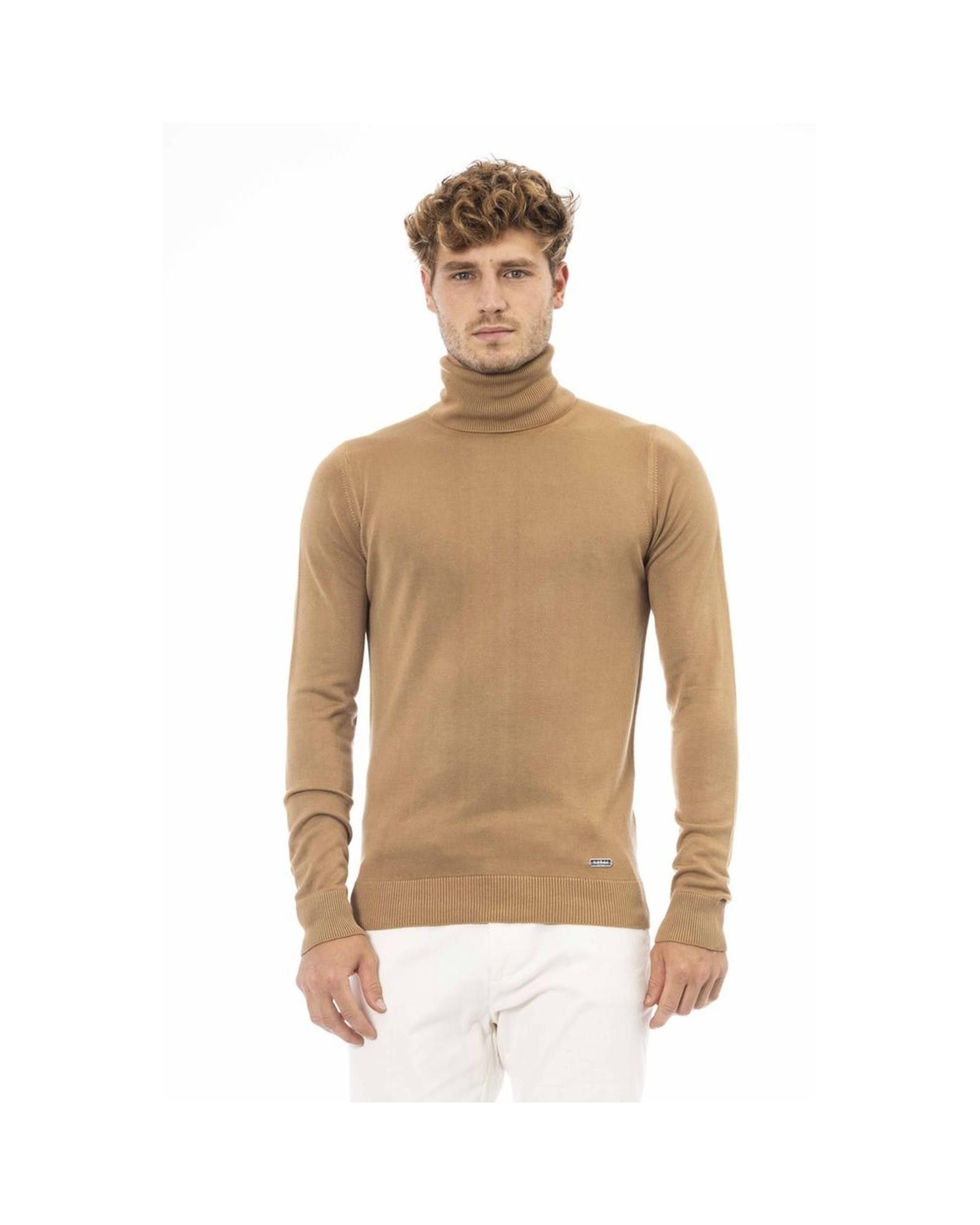 image of Baldinini Modal Turtleneck Sweater in Beige, Men's (Size XL)