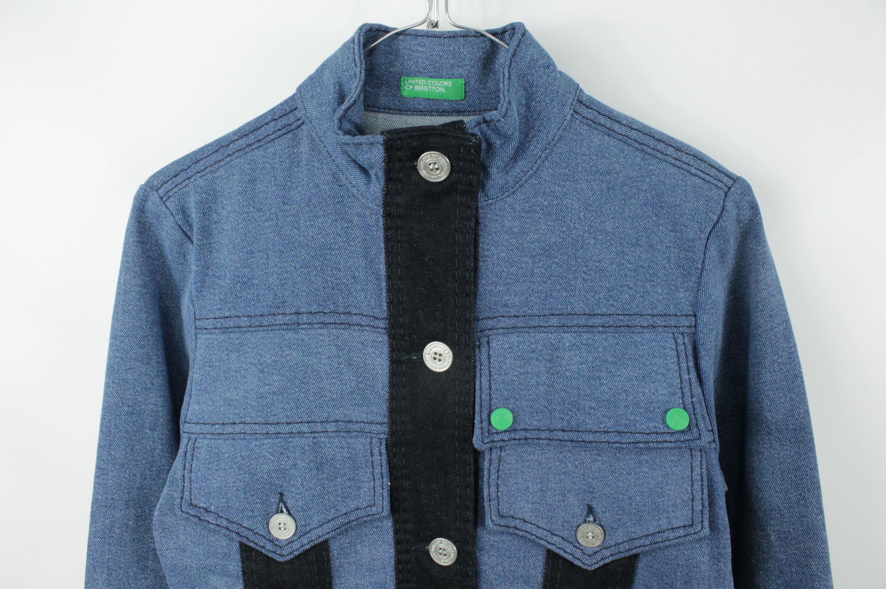 United Colors Of Benetton Benetton Back Logo Denim Jacket Women's Size XS / US 0-2 / IT 36-38 - 3 Thumbnail