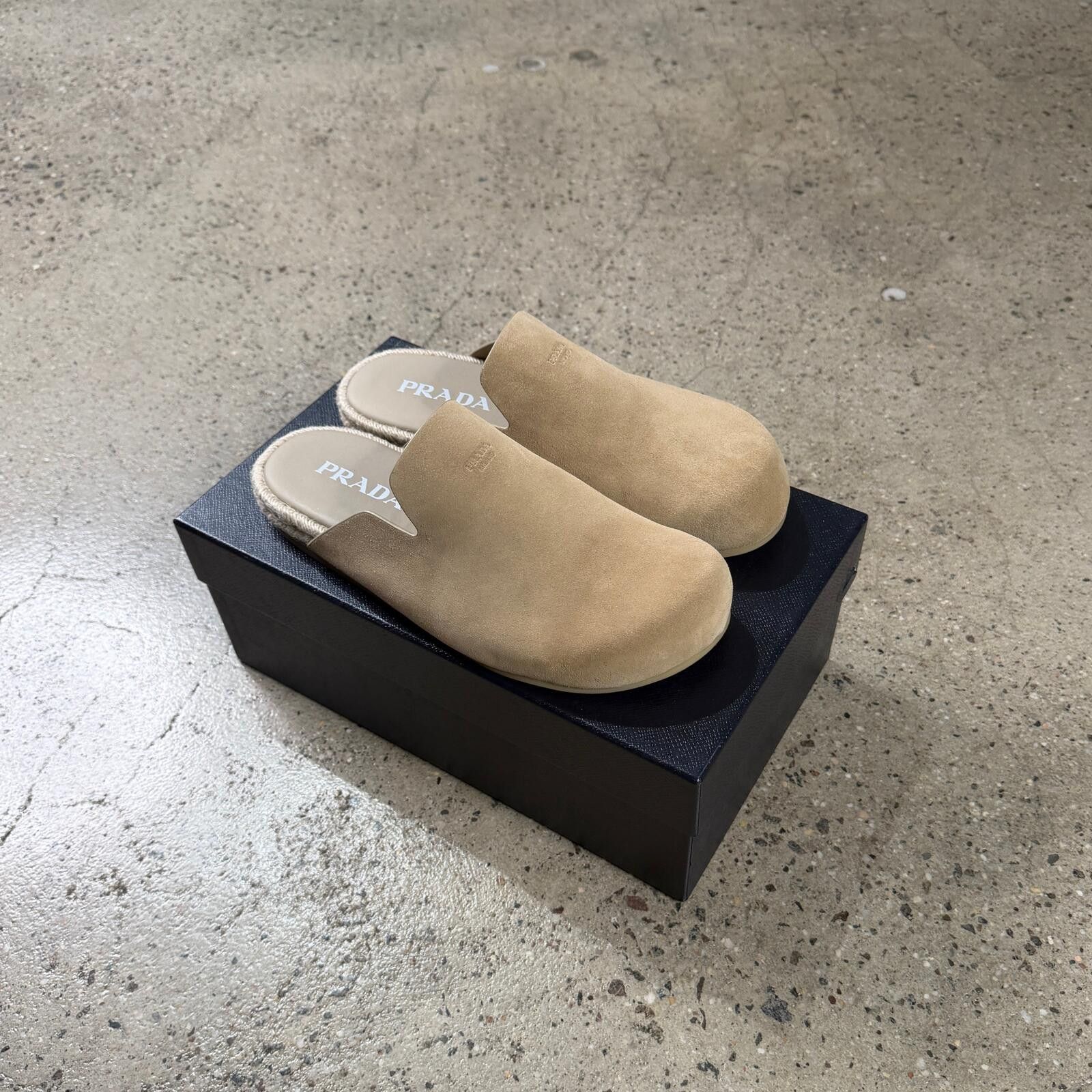 Prada Prada Suede Mules Size US 9 / EU 42 - 1 Thumbnail