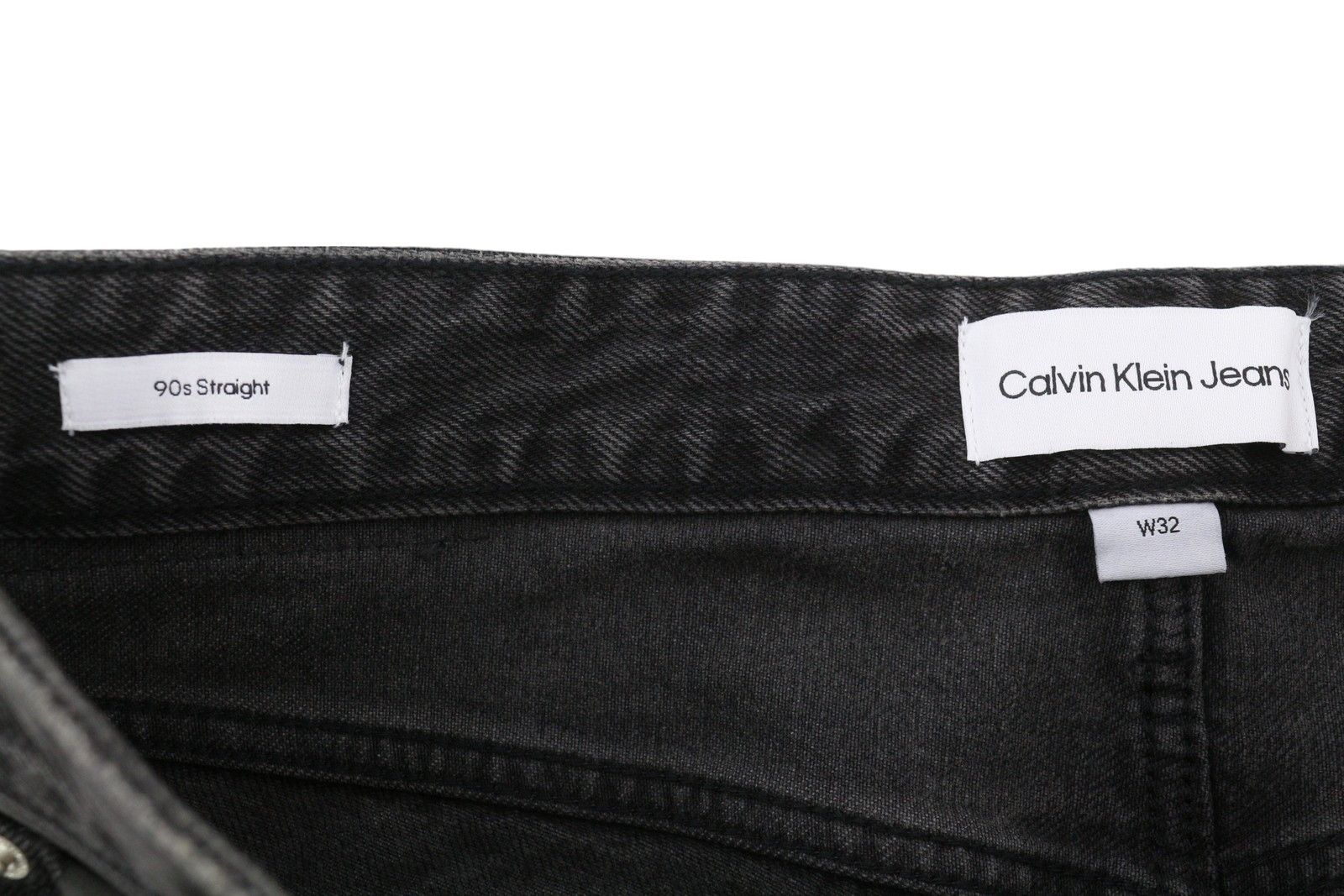 Calvin Klein 90S STRAIGHT W32 Black Zip Fly Pockets Denim 85209 Size US 32 / EU 48 - 6 Thumbnail