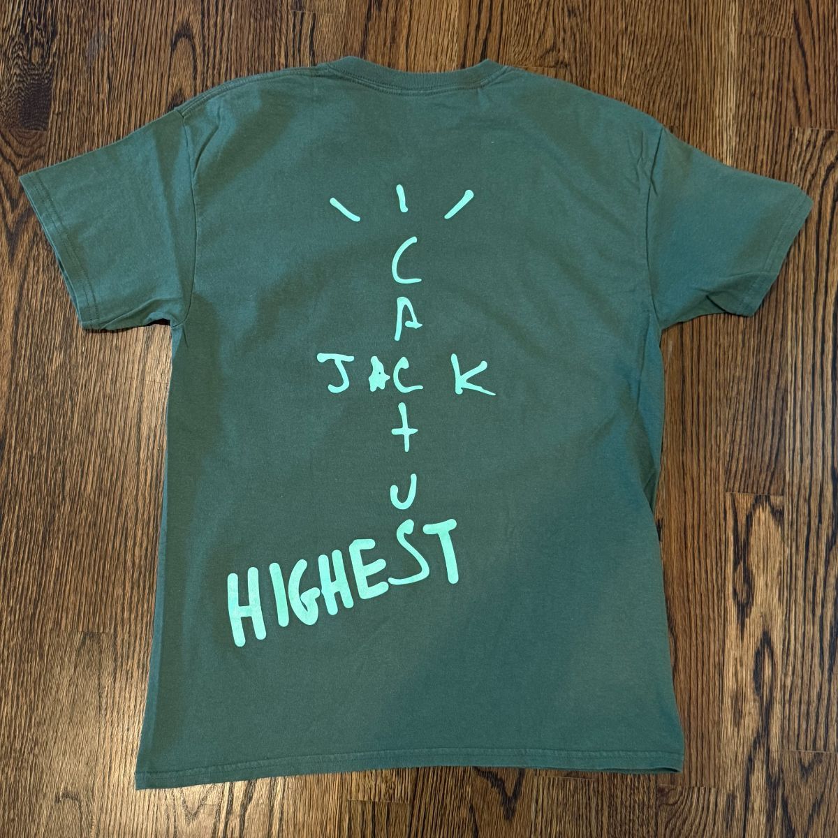 Jordan Brand × Travis Scott Travis Scott x Nike Air Jordan Highest T-Shirt Olive Green Size US M / EU 48-50 / 2 - 1 Thumbnail