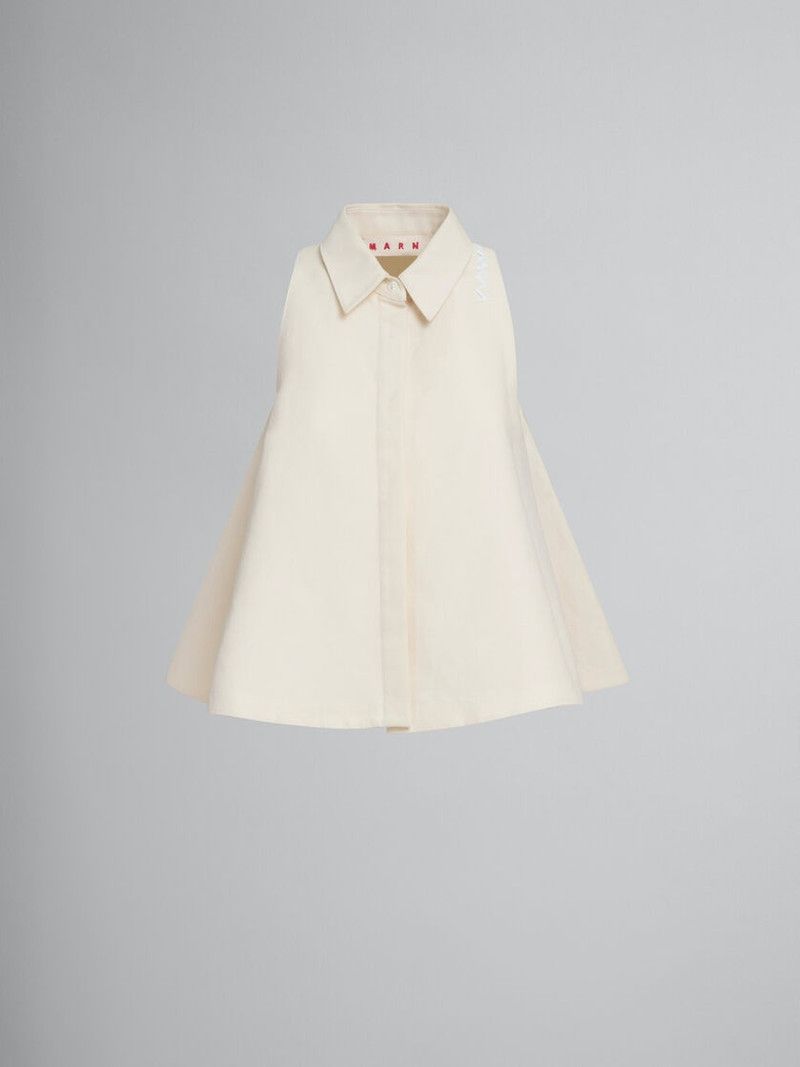 Marni o1w1db10426 Cotton Flared Shirt in White Size XL / US 12-14 / IT 48-50 - 1 Thumbnail