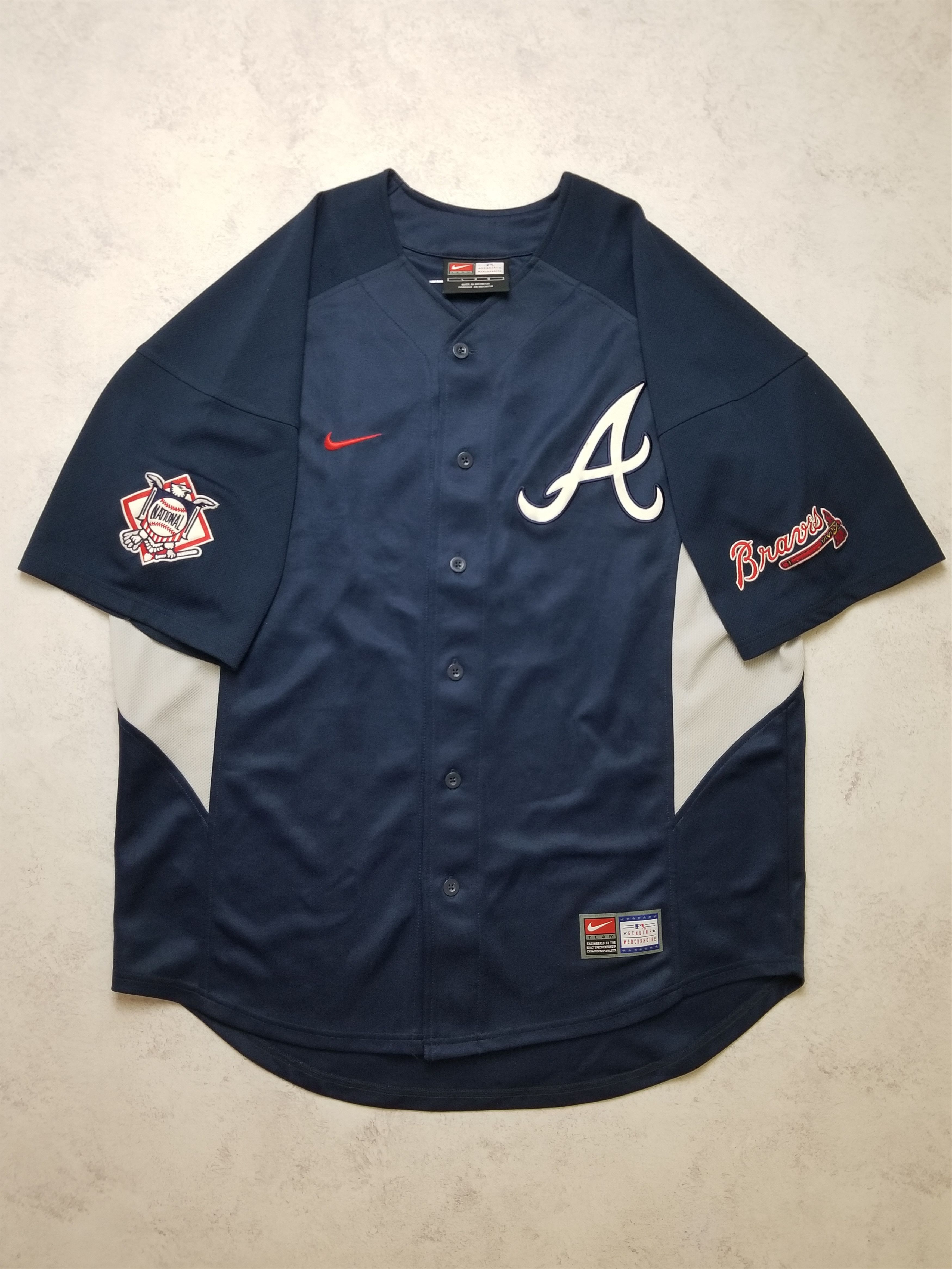 Nike Nike Vintage Classic Atlanta Braves #7 Drew Navy Blue Jersey Size US L / EU 52-54 / 3 - 3 Thumbnail