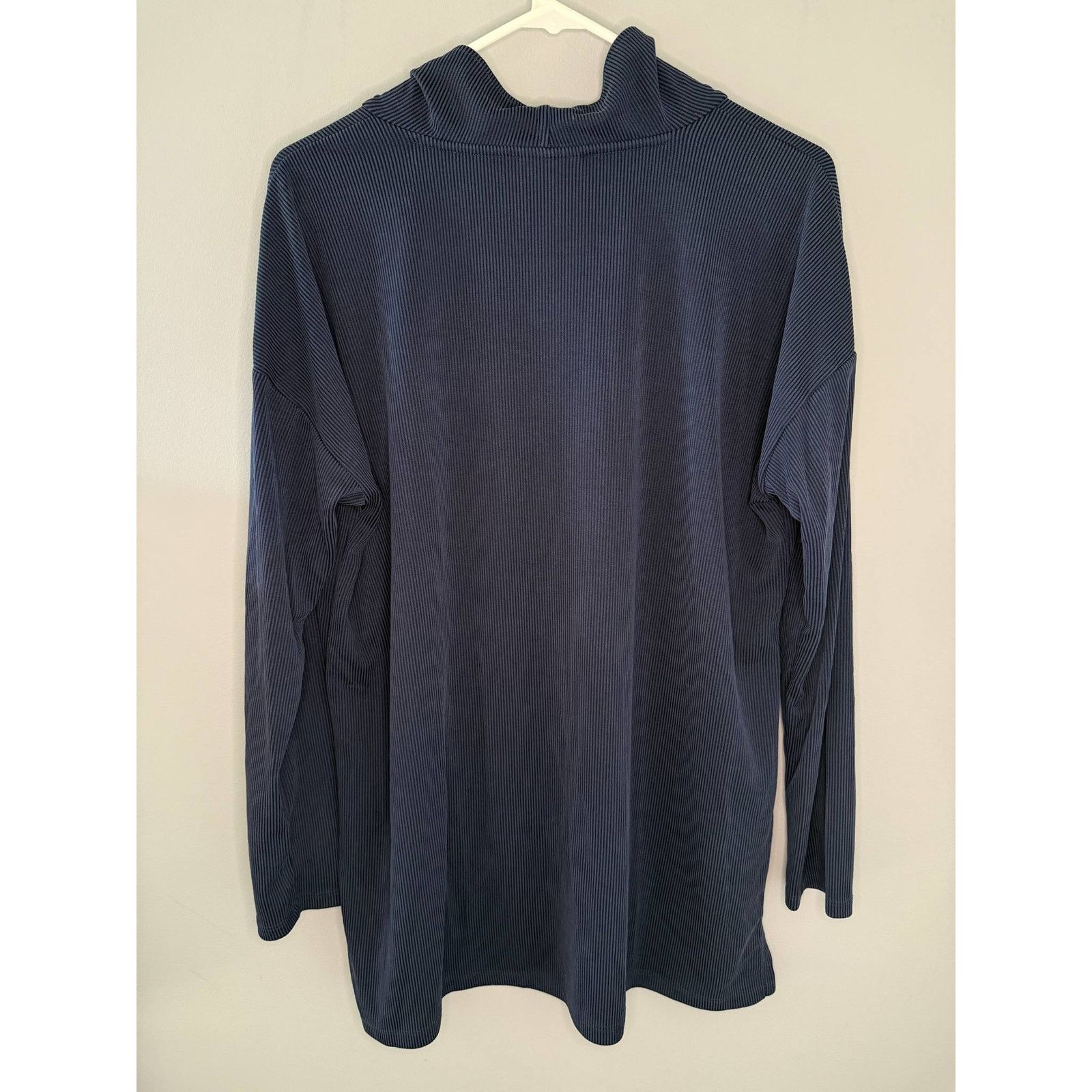 Other Pure Jill Striped Cowl Neck Knit Tunic Top Navy Blue Women M Size M / US 6-8 / IT 42-44 - 3 Thumbnail