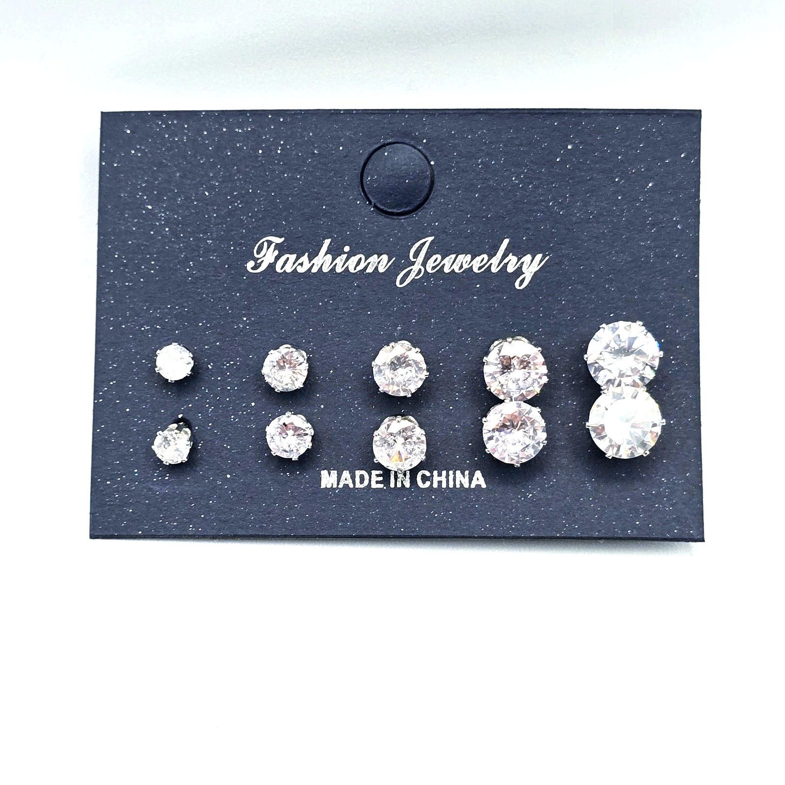 Other Rhinestone Stud Earring Set of 5 Fashion Jewelry NWT #E203 Size ONE SIZE - 2 Thumbnail