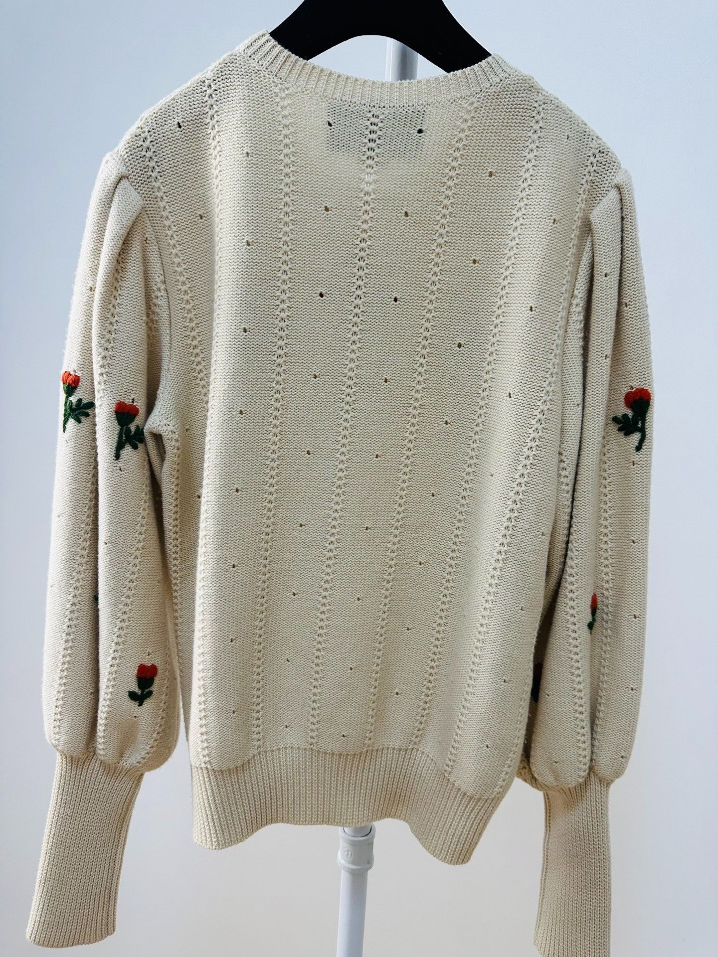 Gucci Gucci Floral embroidered knitted wool sweater 2501-Nextarro Size US XS / EU 42 / 0 - 4 Thumbnail