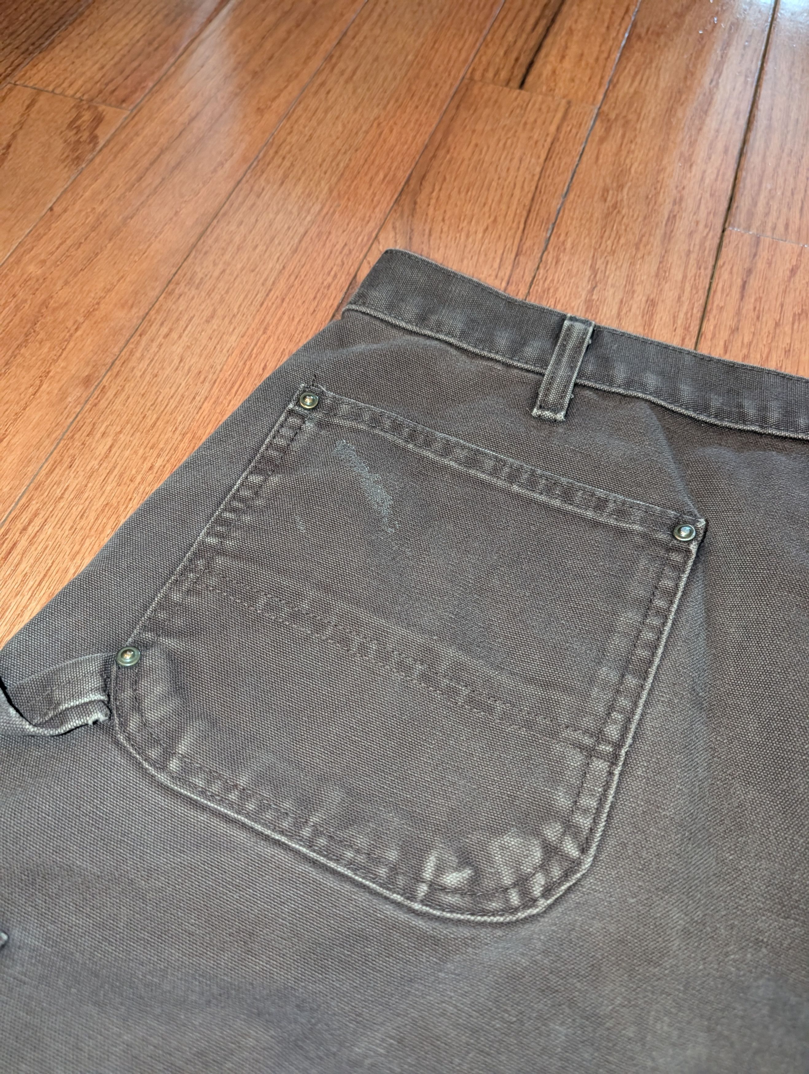 Carhartt Carhartt B136 DKB Double Knee Work Pants Brown 38x32 Size US 38 / EU 54 - 7 Thumbnail