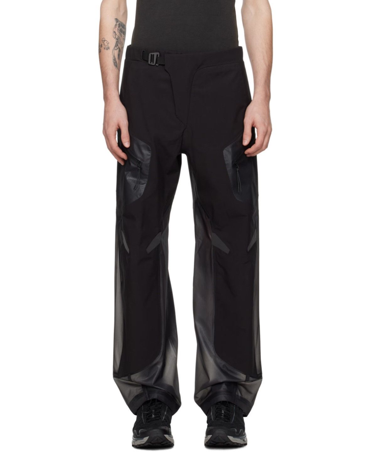 image of J L A L New Black Constructivism Cargo Pants, Men's (Size 30)