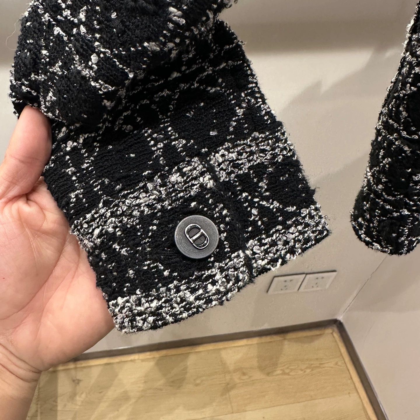 Christian Dior Monsieur Dior feb271 tweed houndstooth jacket 36 Size XS / US 0-2 / IT 36-38 - 6 Thumbnail