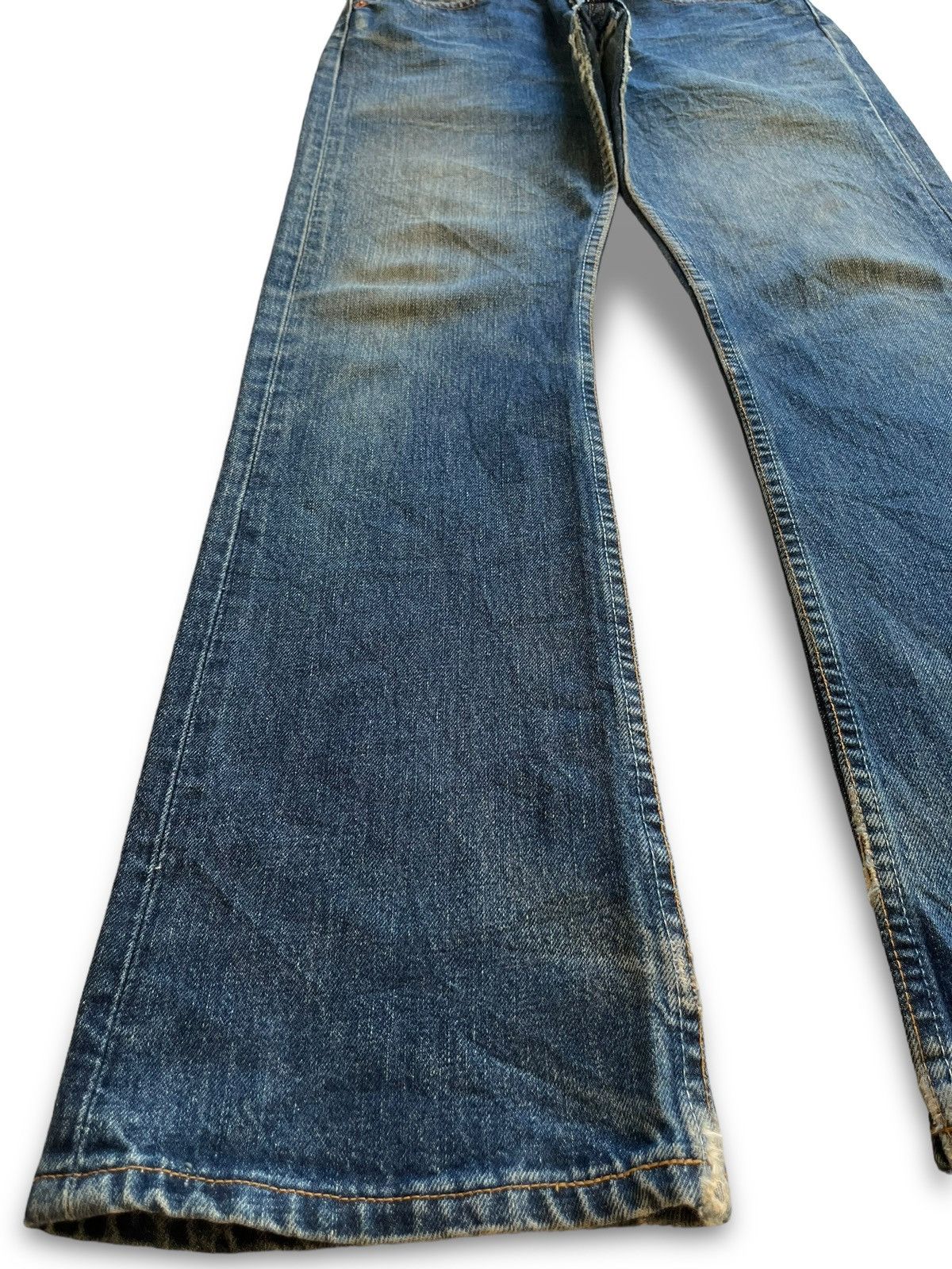 Levi's × Levi's Vintage Clothing UK Vintage 90s Levis 555 Button Fly Blue Wash Flare Jeans Size US 30 / EU 46 - 6 Thumbnail