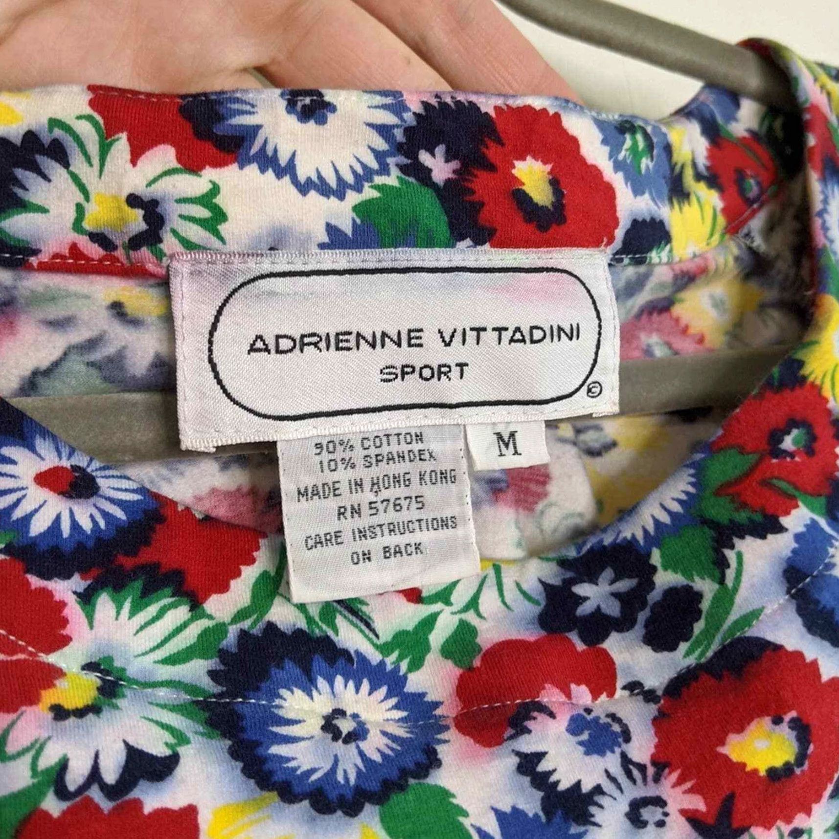 VTG Adrienne Vittadini Sport Floral Dress M Women Multicolor 