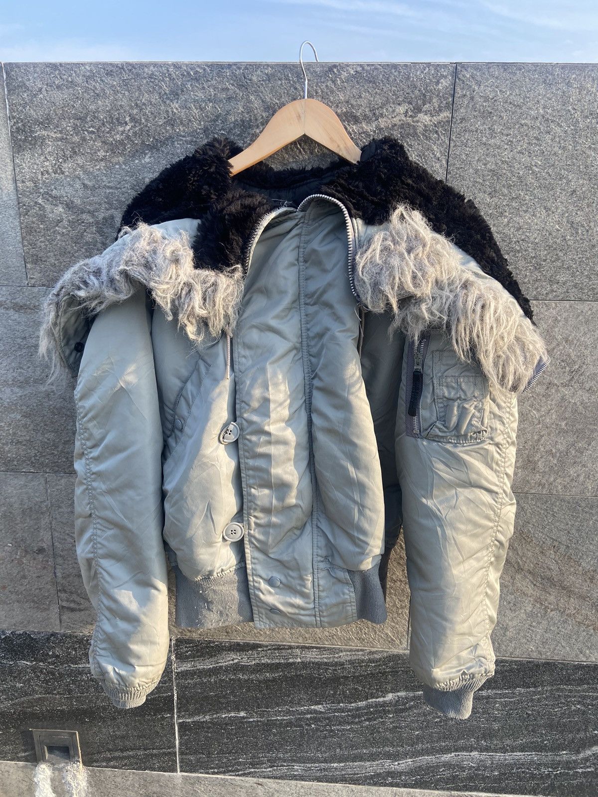 ジャケット・アウター 80s alpha industries n-2b flightjacket Buy Alpha Industries Men's N-2B Bomber Jacket, Sage, 5X-Large at