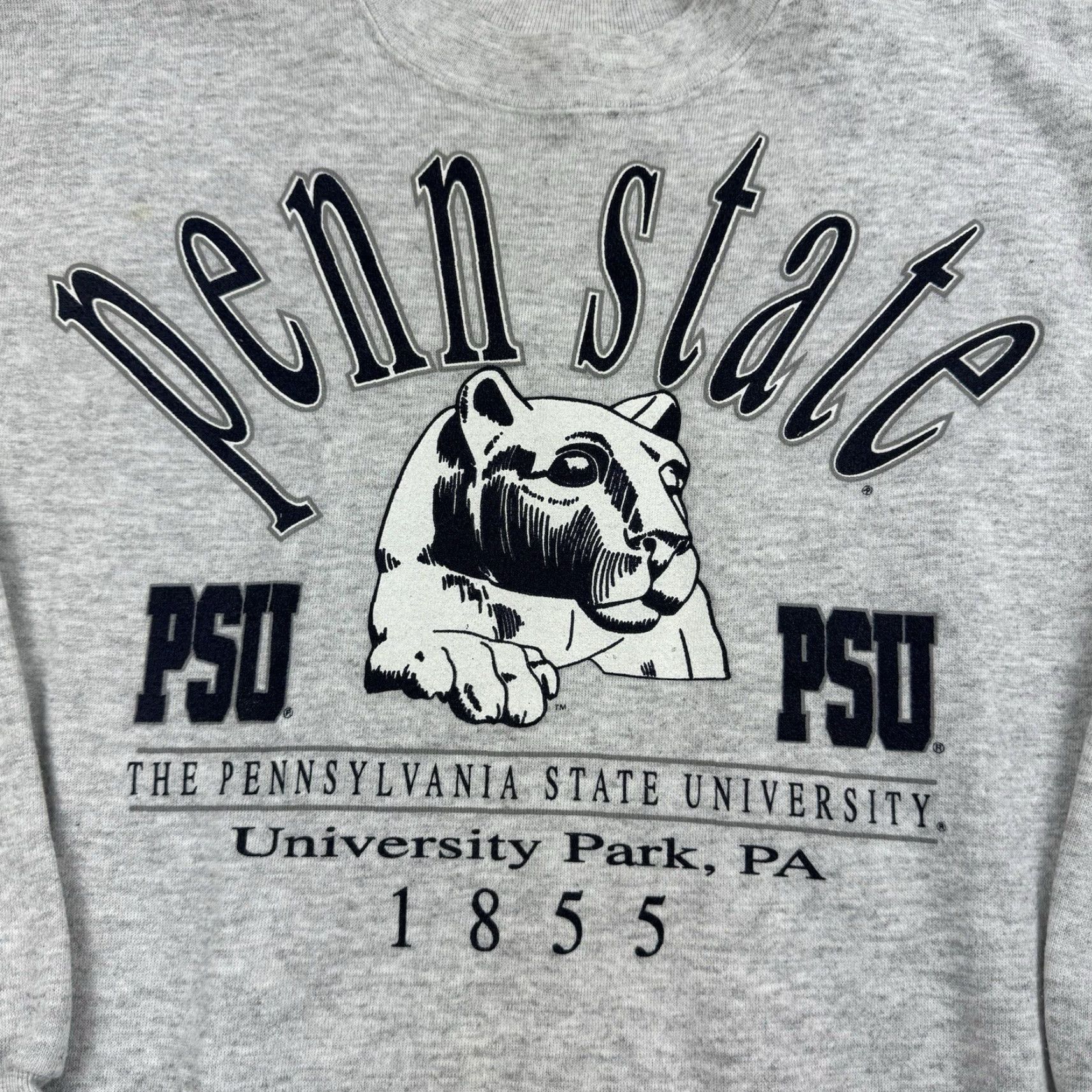 Tultex Vintage Penn State University Sweatshirt Adult Large Gray College Crewneck 90s Size US L / EU 52-54 / 3 - 2 Thumbnail