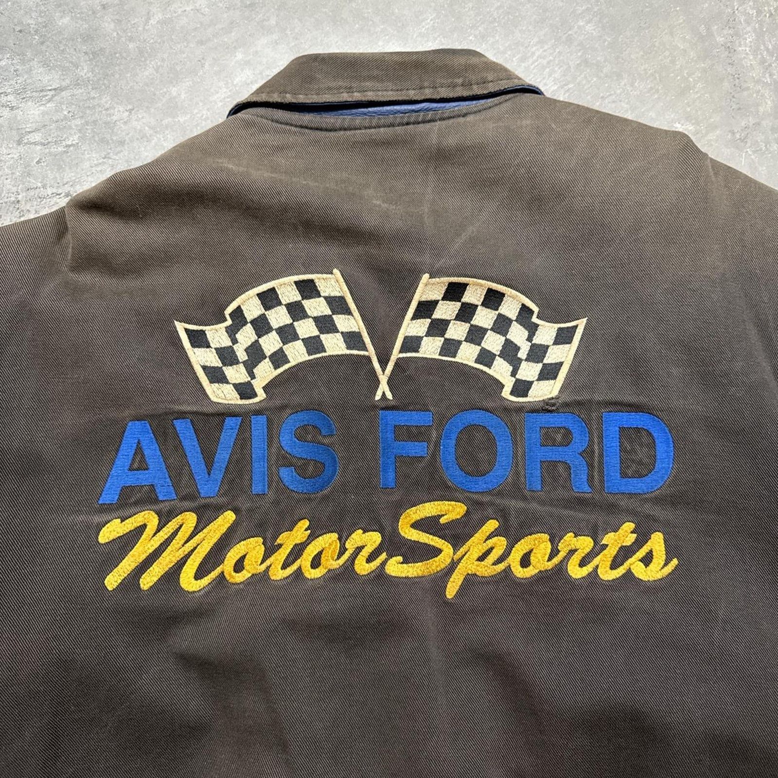 Jeff Hamilton × Vintage Vintage 90s Jeff Hamilton Avis Ford Sherpa Leather Jacket Size US L / EU 52-54 / 3 - 2 Thumbnail