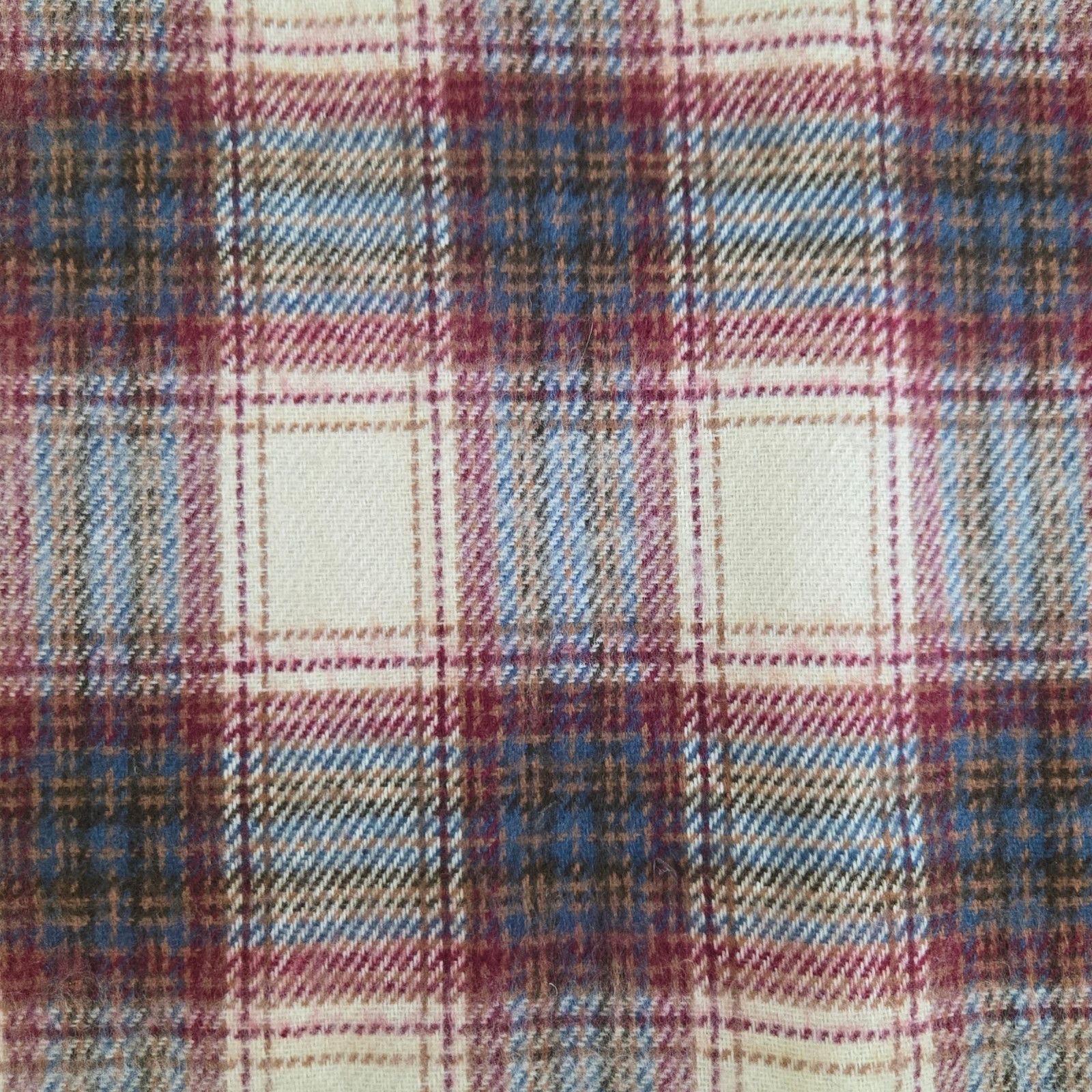 Vintage Vintage Red Cream Plaid Fringe Five Footer Scarf Size ONE SIZE - 3 Thumbnail