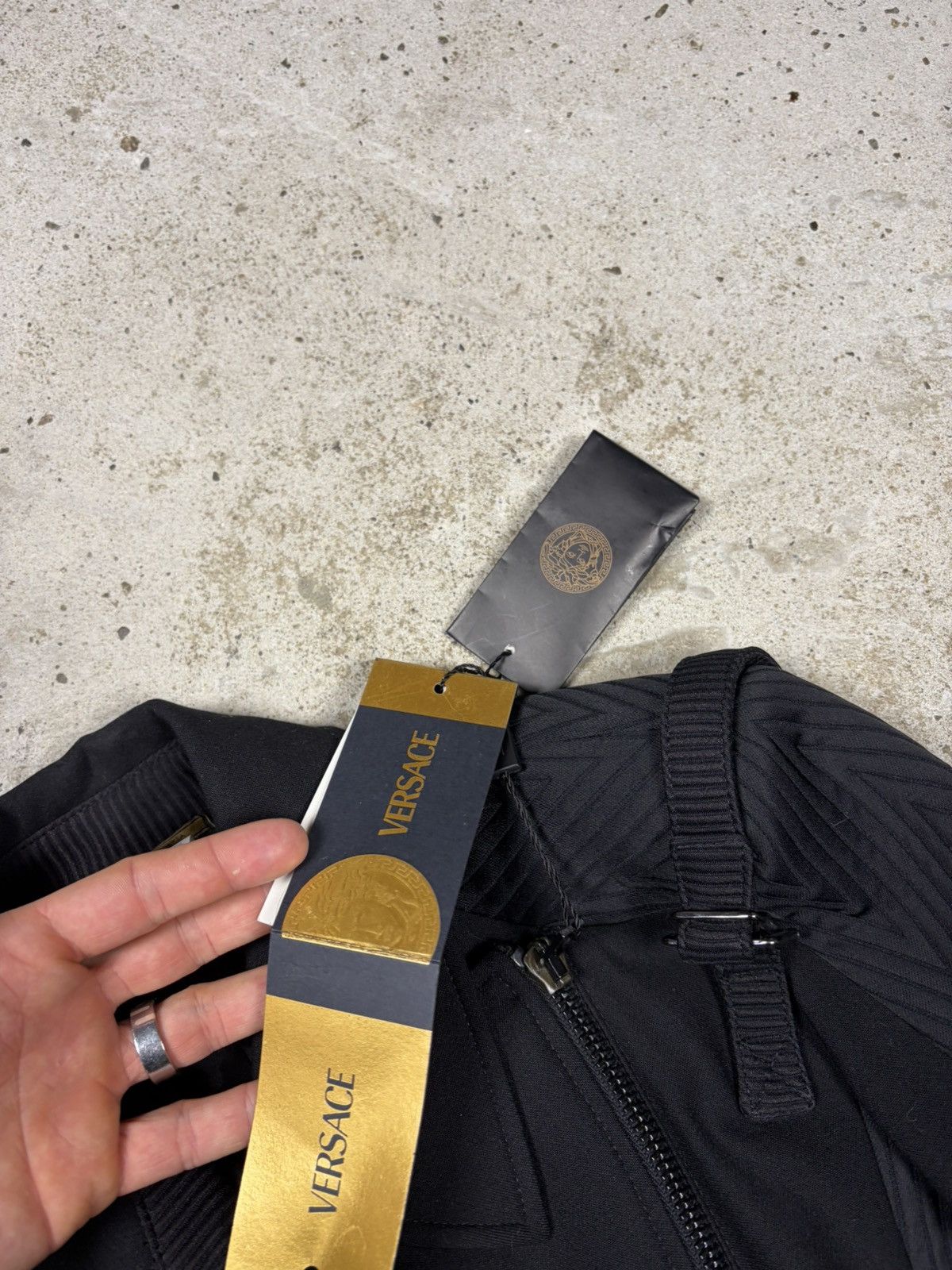 Versace FW2003 Gianni Versace by Donatella Bondage Moto Biker Jacket Size M / US 6-8 / IT 42-44 - 13 Thumbnail