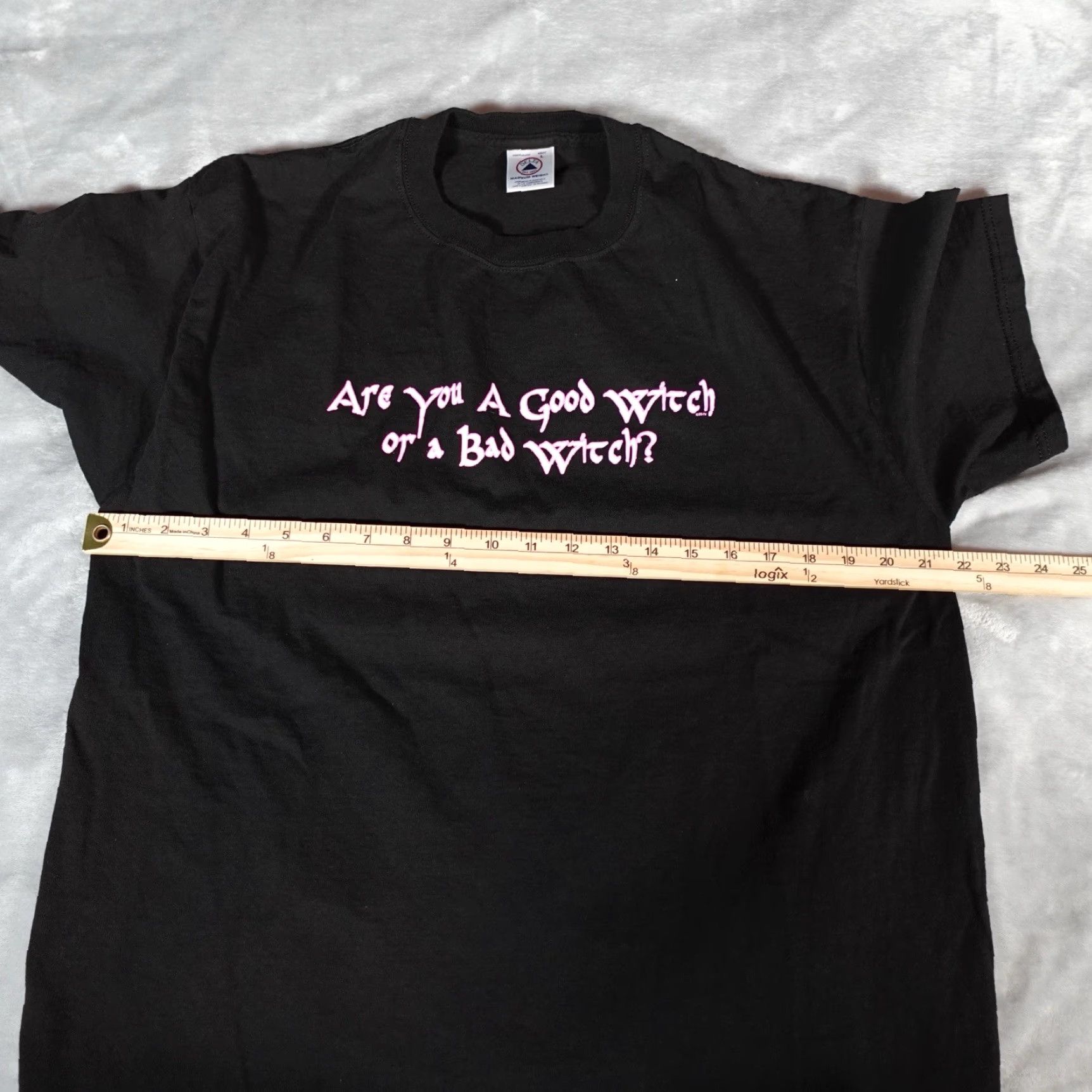 Vintage VINTAGE Halloween Witch T-Shirt Black Mens Large 90s Graphic Print Crewneck Cotton Size US L / EU 52-54 / 3 - 6 Thumbnail