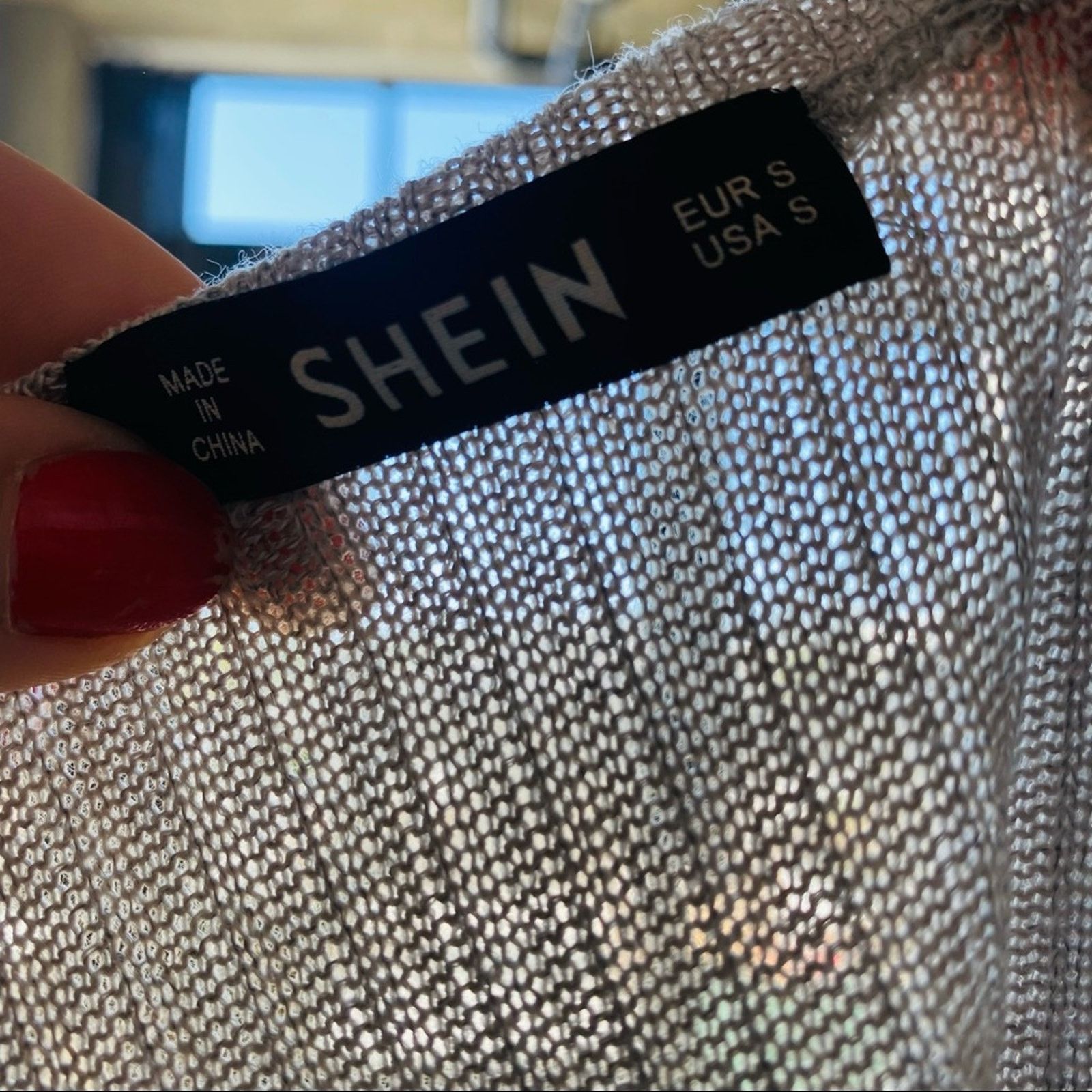 Shein SHEIN Grey Bell Sleeve Mini Crop Top Tie Front VNeck Sweater Size S / US 4 / IT 40 - 8 Thumbnail