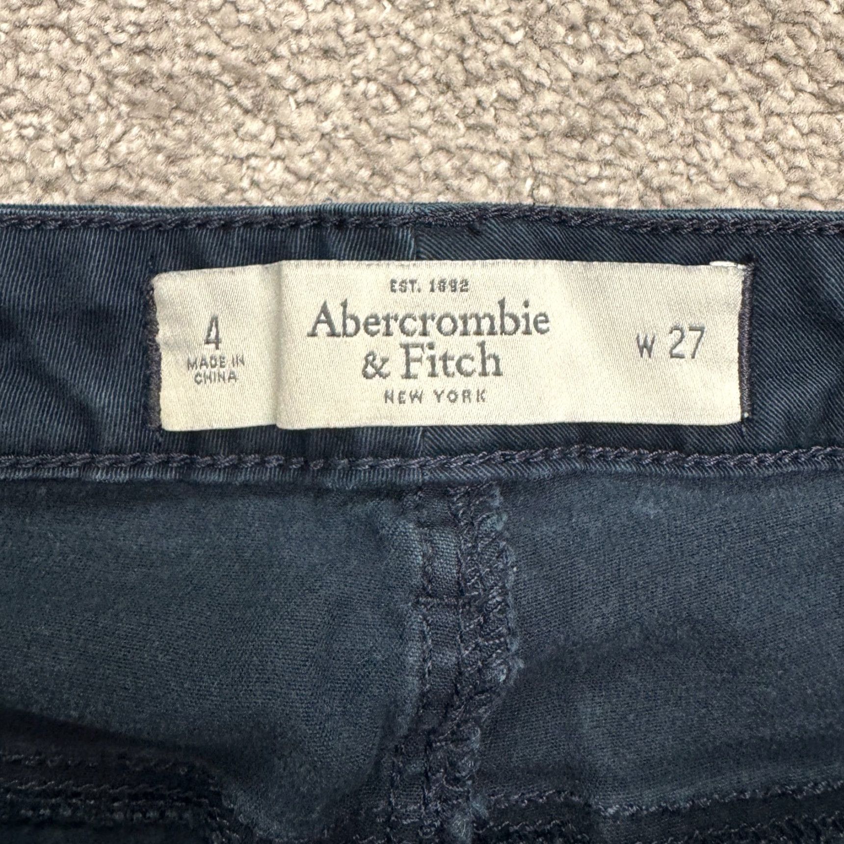 Abercrombie & Fitch Abercrombie & Fitch Pants Women's Chino Skinny Mid Rise 4 Navy Blue 28x29 Adult Regular Blue Size 27" / US 4 / IT 40 - 6 Thumbnail