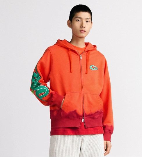 Dior × Kaws o1w1db11025 513J201 Cotton Fleece Hooded Sweatshirt Size US L / EU 52-54 / 3 - 3 Thumbnail