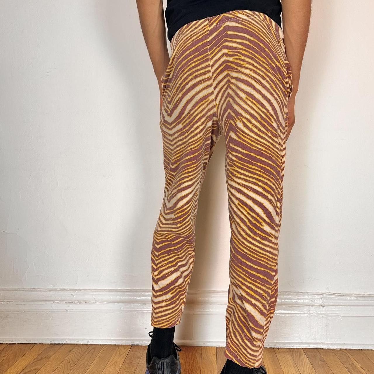 Zubaz Vintage Zubaz Maroon & Yellow Tiger Striped Pants - Small Size US 26 / EU 42 - 4 Thumbnail