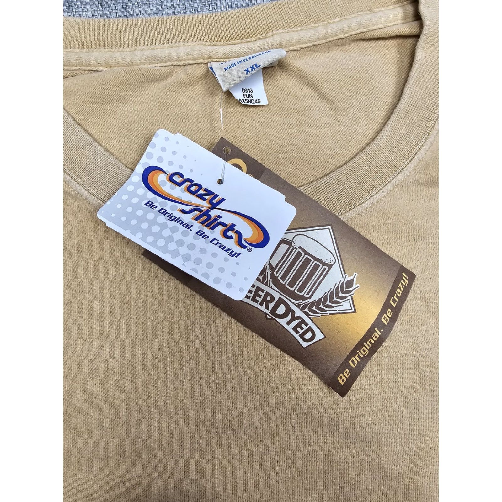 Vintage Crazy Shirts Hawaii Shirt Mens 2XL Tan BeerDyed Funny Beer Drinking Slo Mo Size US XXL / EU 58 / 5 - 4 Thumbnail