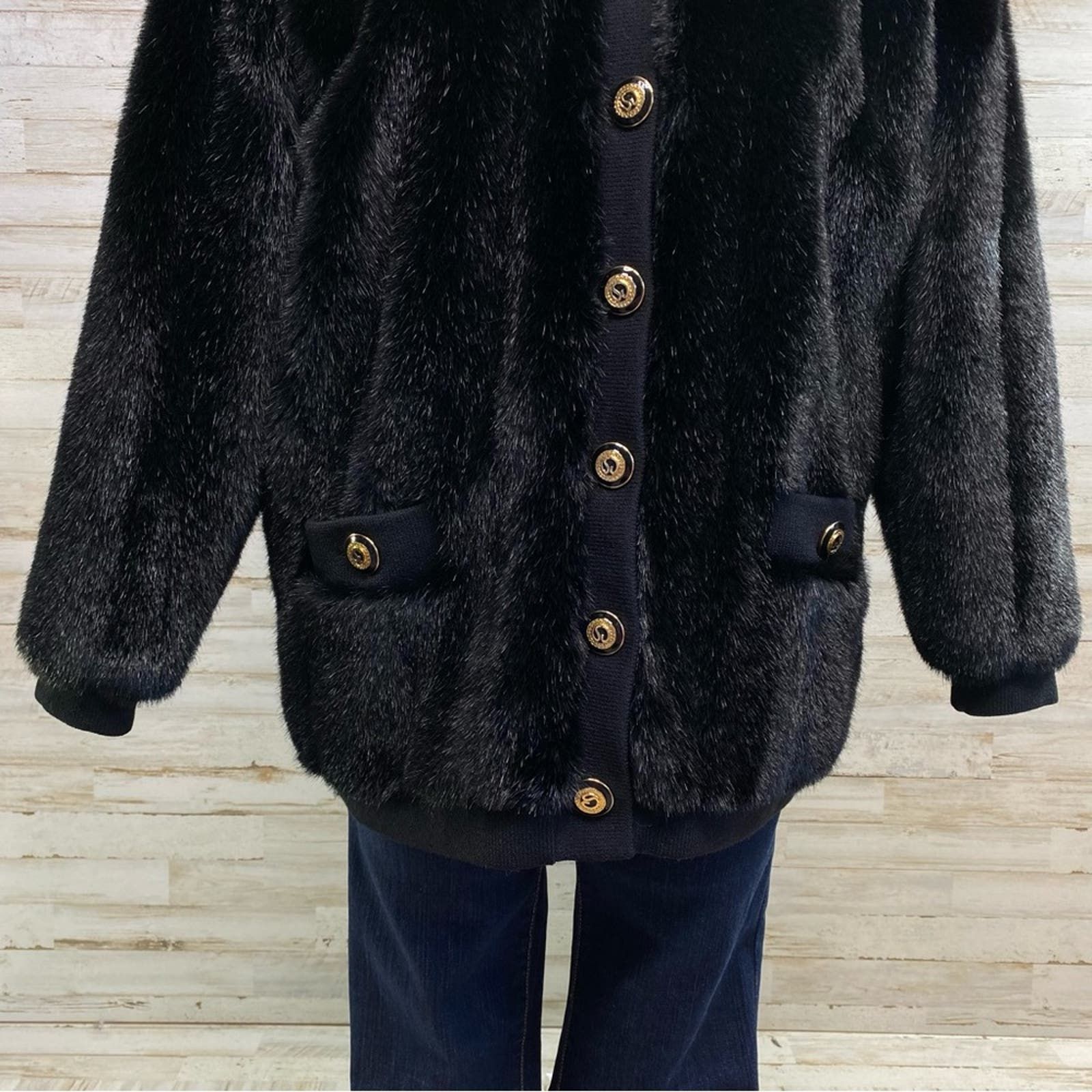 St. John Couture St. John Collection by Marie Gray Faux Fur Jacket Vest XS Size XS / US 0-2 / IT 36-38 - 7 Thumbnail