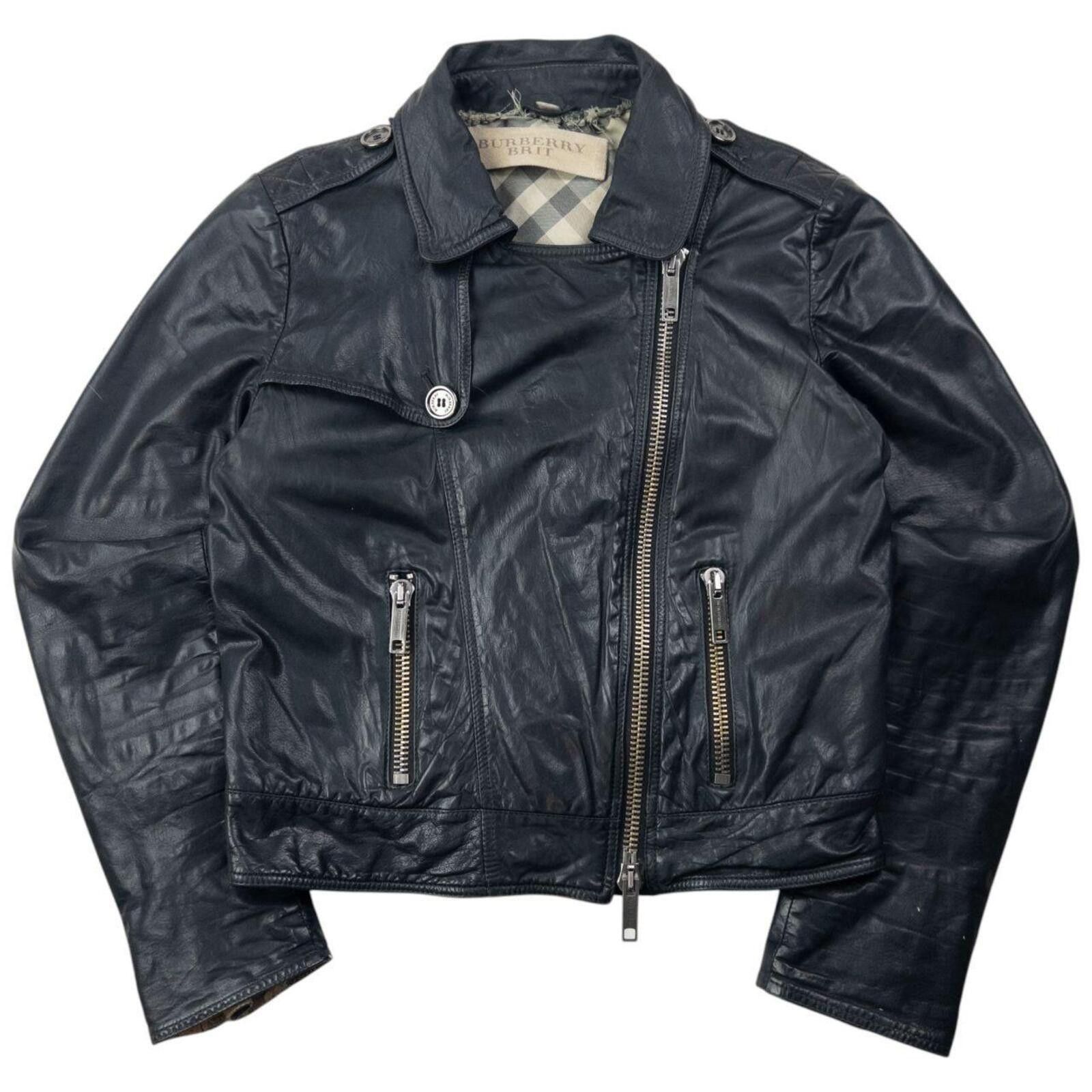 Burberry Vintage Burberry Brit Cropped Leather Jacket Womens Size M Size M / US 6-8 / IT 42-44 - 1 Thumbnail
