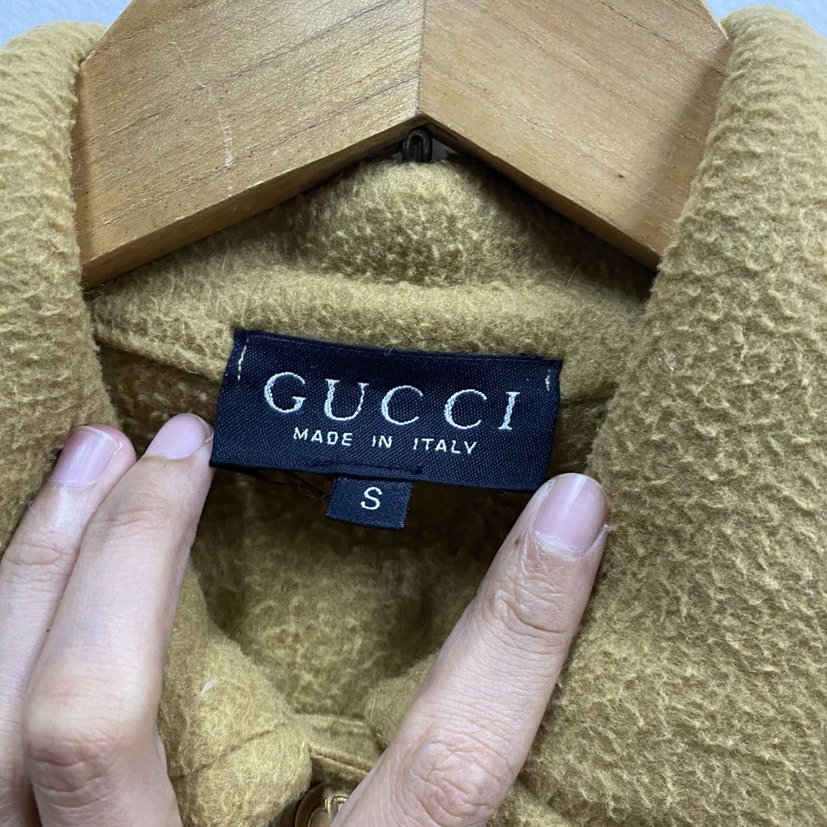 Gucci VINTAGE‼️Gucci Mustard Fleece Overshirt Jacket Size US S / EU 44-46 / 1 - 13 Thumbnail
