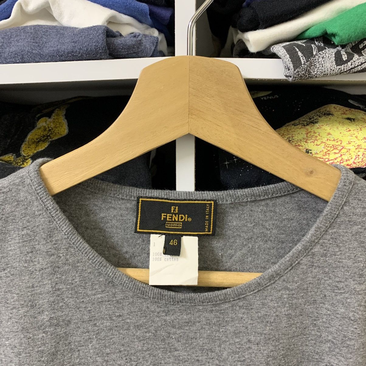 Fendi × Vintage VTG FENDI PLAIN TEE Size US M / EU 48-50 / 2 - 6 Thumbnail