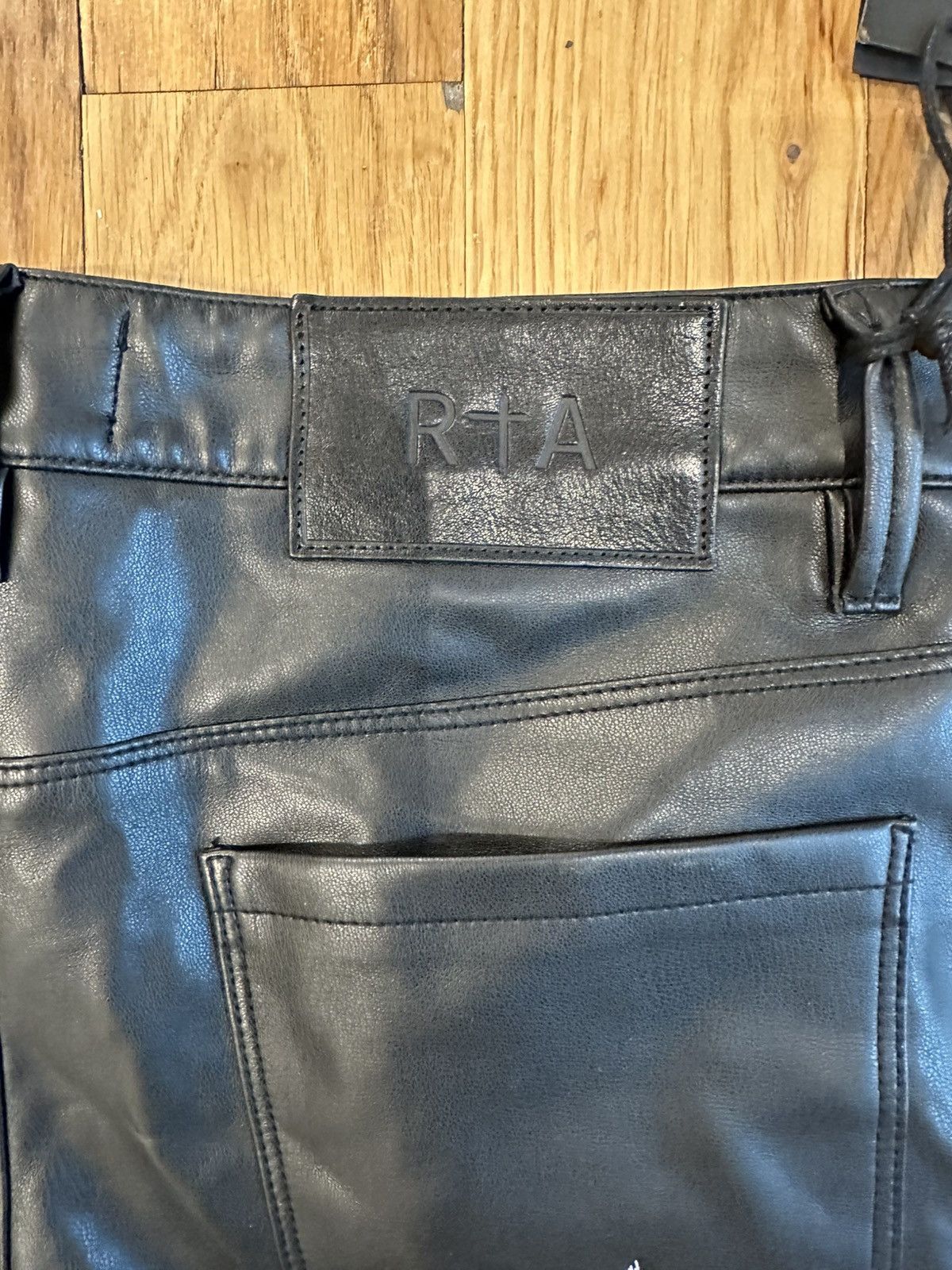 Rta Rta Small White Spell Black Leather Denim Size 29 Size US 29 - 4 Thumbnail