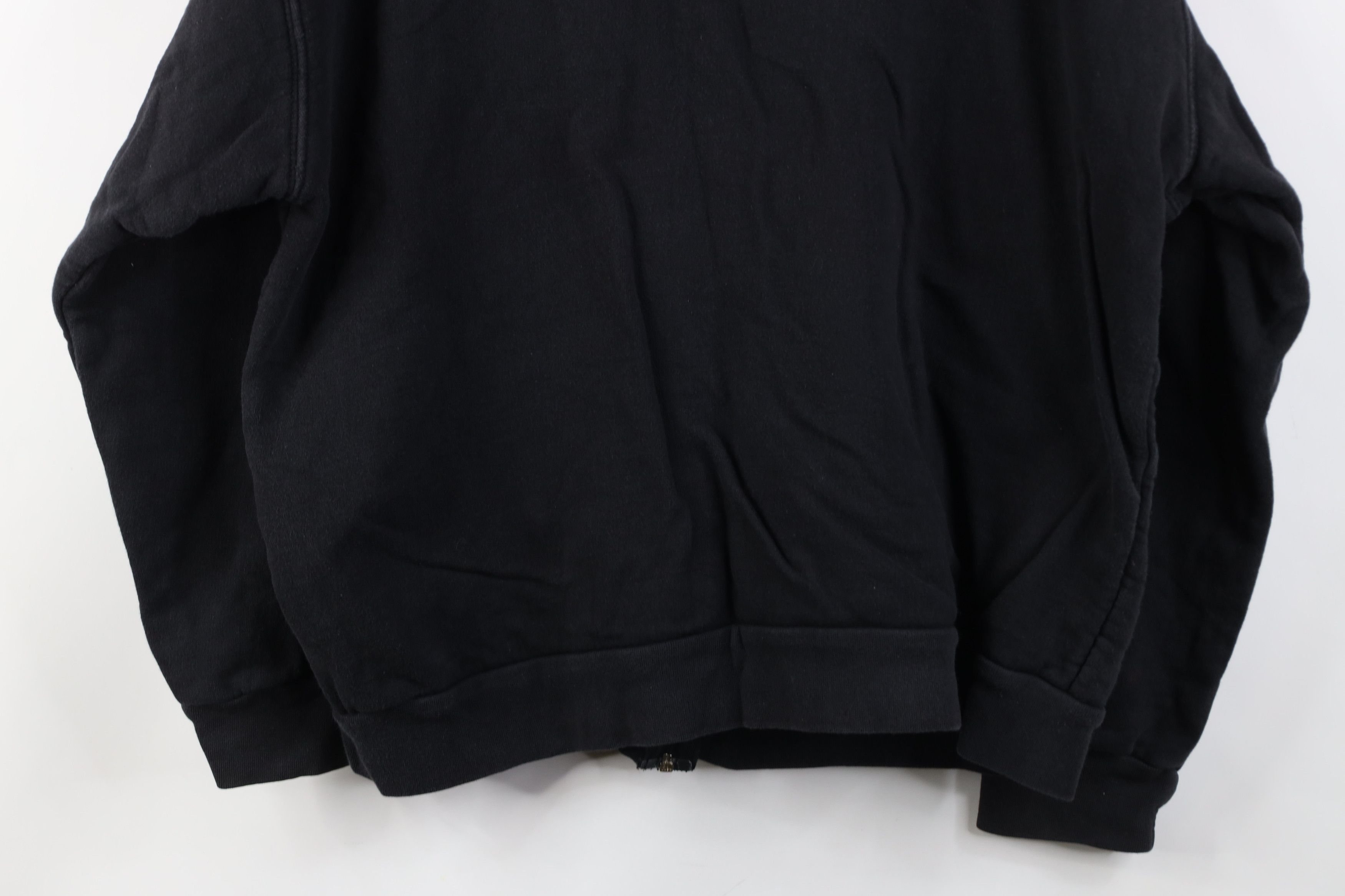 Vintage Vintage 90s Streetwear Waffle Lined Full Zip Hoodie Black Size US M / EU 48-50 / 2 - 13 Thumbnail
