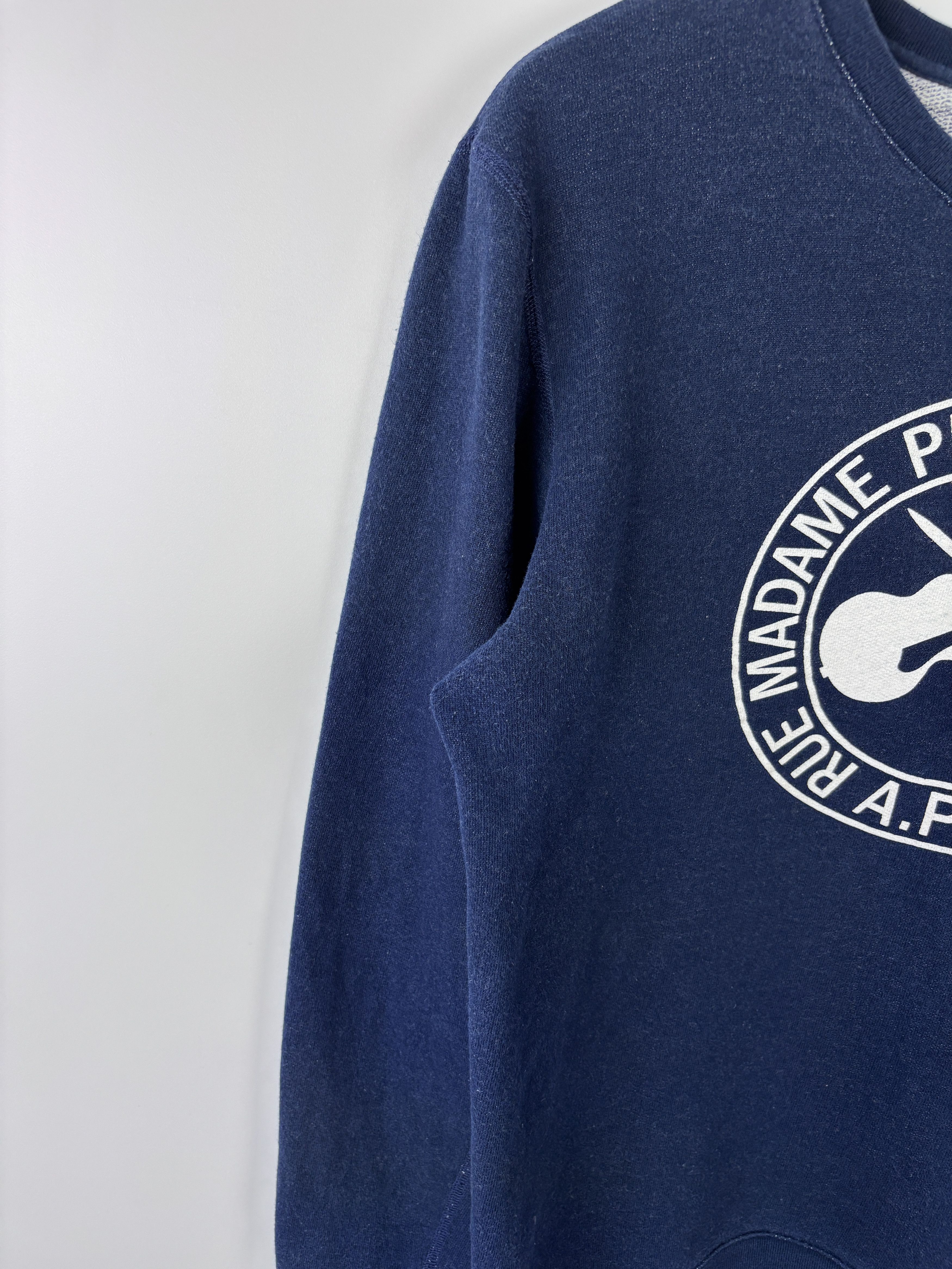 A.P.C. Womens A.P.C. Longsleeve Sweatshirt Pullover Blue Size M Size M / US 6-8 / IT 42-44 - 4 Thumbnail