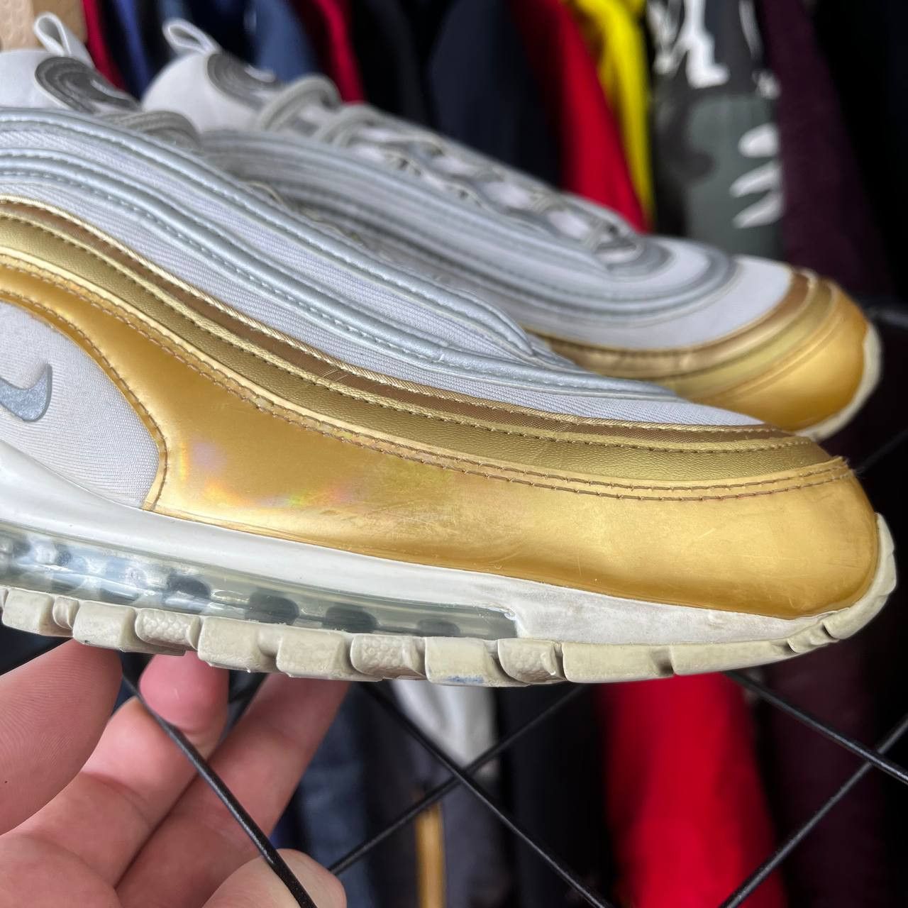 Nike Nike Air Max 97 SE Vast Grey/Silver/Metallic Gold Sneakers Size US 12 / EU 45 - 6 Thumbnail