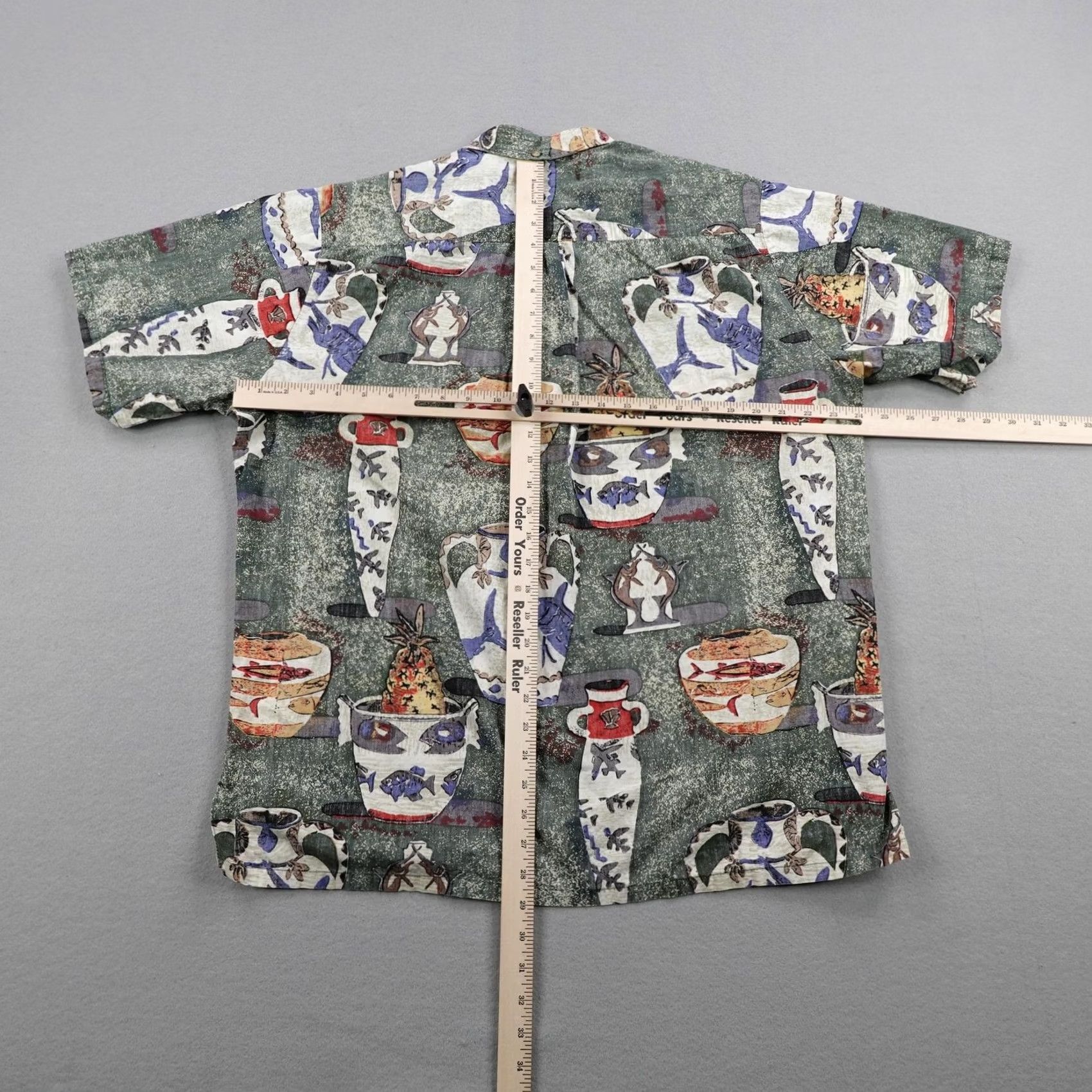 Vintage Kahala Shirt Mens XL Green Hawaiian Aloha Fish Button Up Camp Size US XL / EU 56 / 4 - 3 Thumbnail