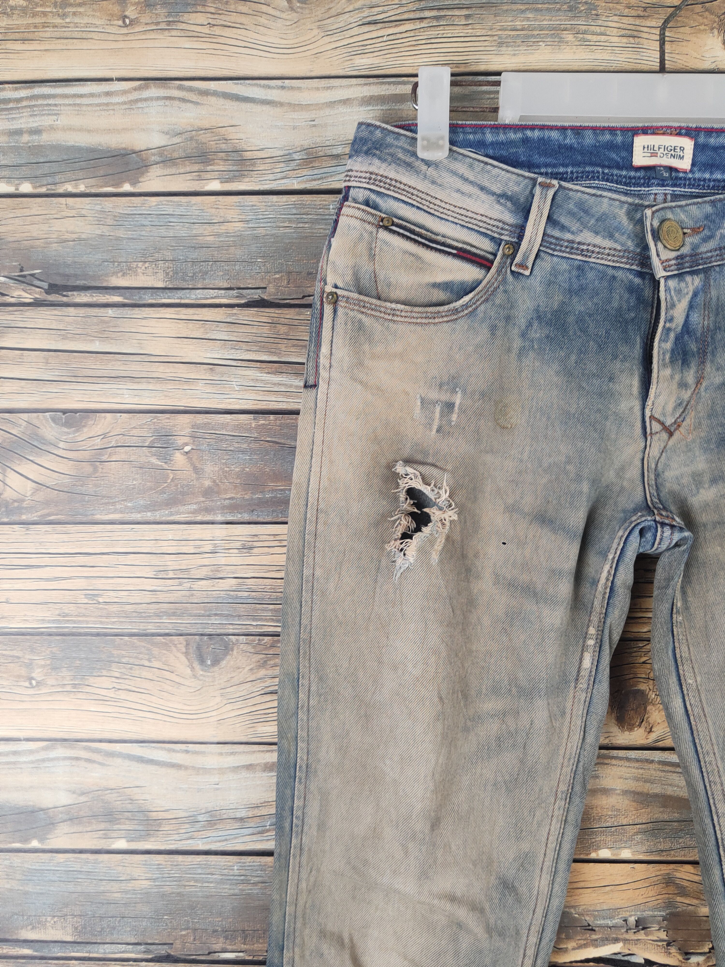 DL Tommy Hilfiger Blue Distressed Ripped Jeans #46-087