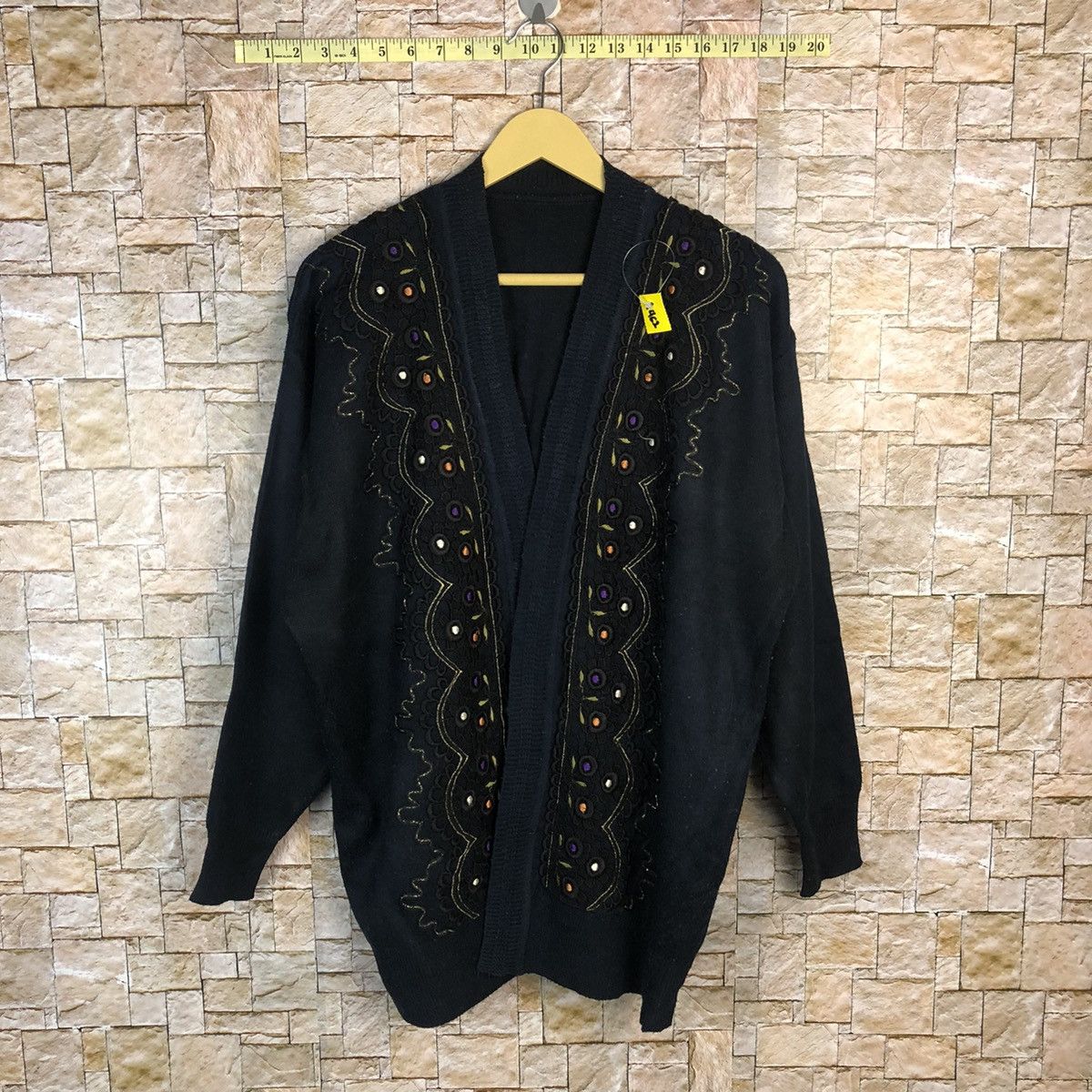 Vintage Japan vintage art Dark Blue Cardigan knitwear #A462 Size XL / US 12-14 / IT 48-50 - 1 Thumbnail