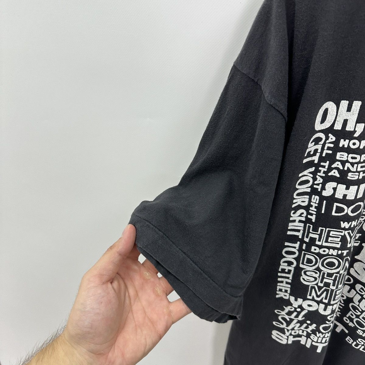 Vintage Vintage 90s Bull Shit fonts humor washed tee y2k hype rare Size US XL / EU 56 / 4 - 6 Thumbnail