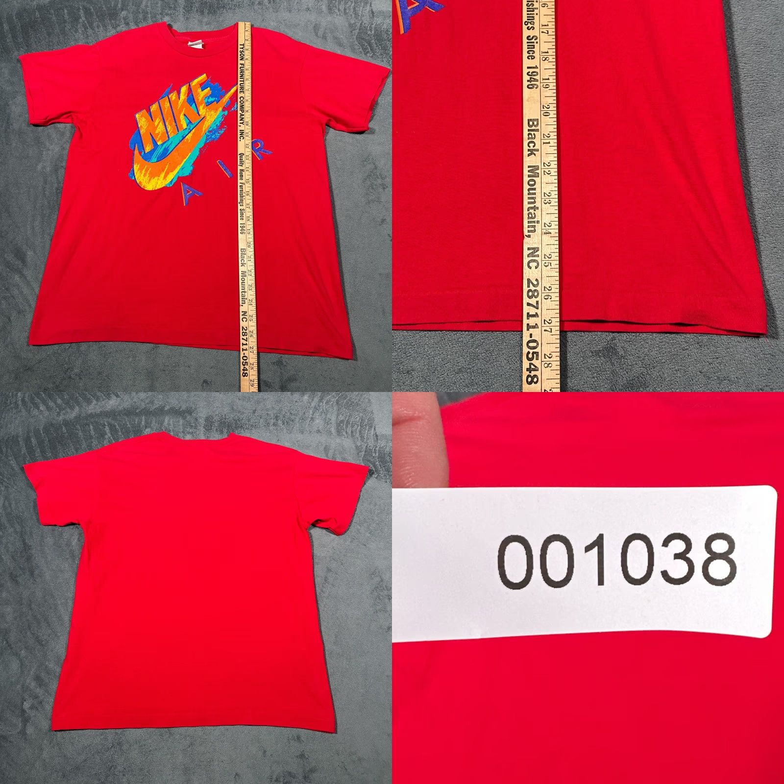 Nike VINTAGE Nike Air T-Shirt Mens Medium Red 90s Graphic Swoosh Made in USA Retro Size US M / EU 48-50 / 2 - 8 Thumbnail