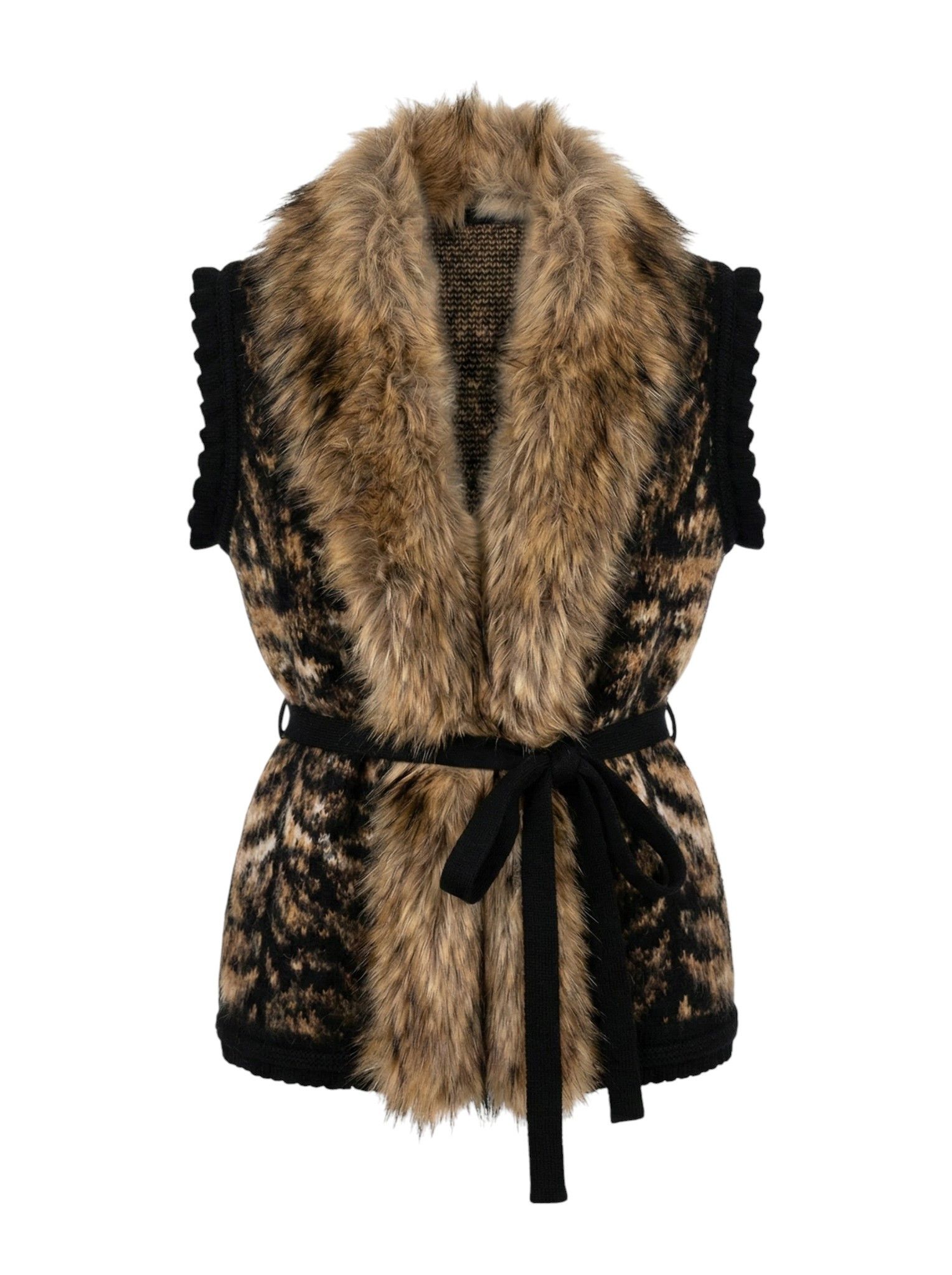 Roberto Cavalli FUR VEST JACKET Size M / US 6-8 / IT 42-44 - 1 Thumbnail