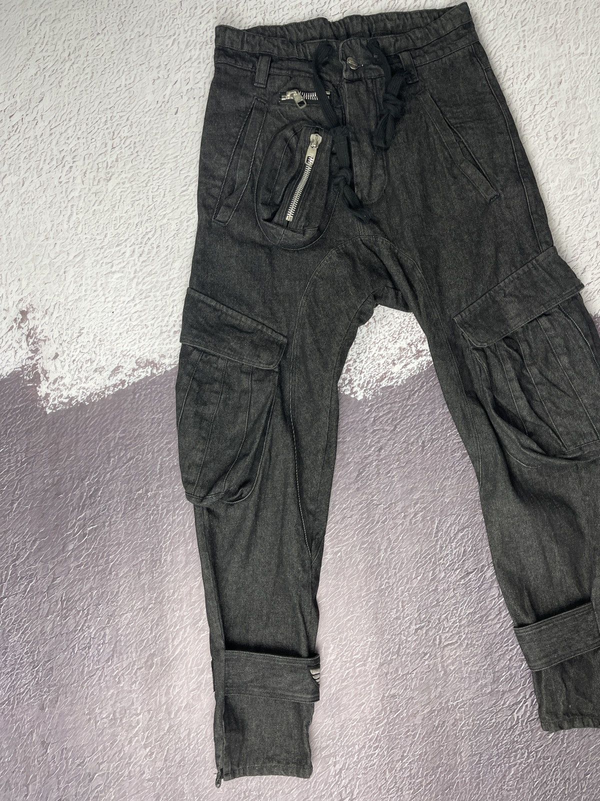 Japanese Brand Robert Kupisz QПШ utility cargo denim pants multipocket Size US 30 / EU 46 - 2 Thumbnail