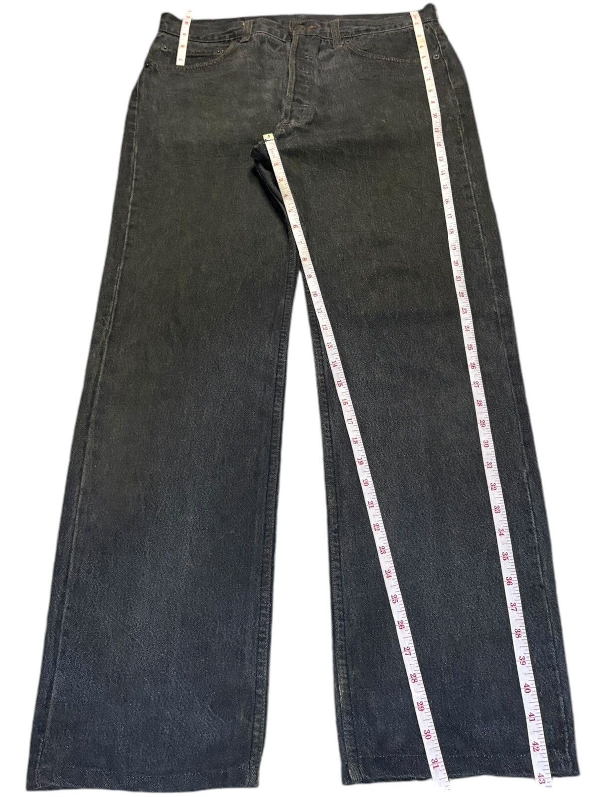 Vintage 90s Levis 501 Black Distressed Loose Jeans