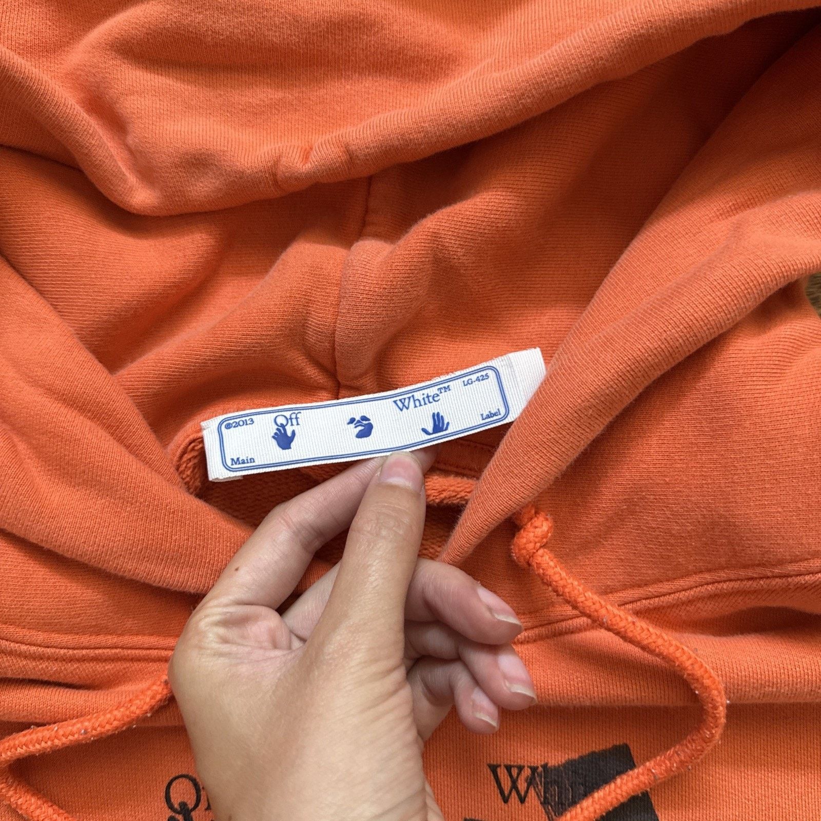 Off-White Off-white Jumbo Marker Over Orange Hoodie Mens Size M C9 Size US M / EU 48-50 / 2 - 9 Thumbnail