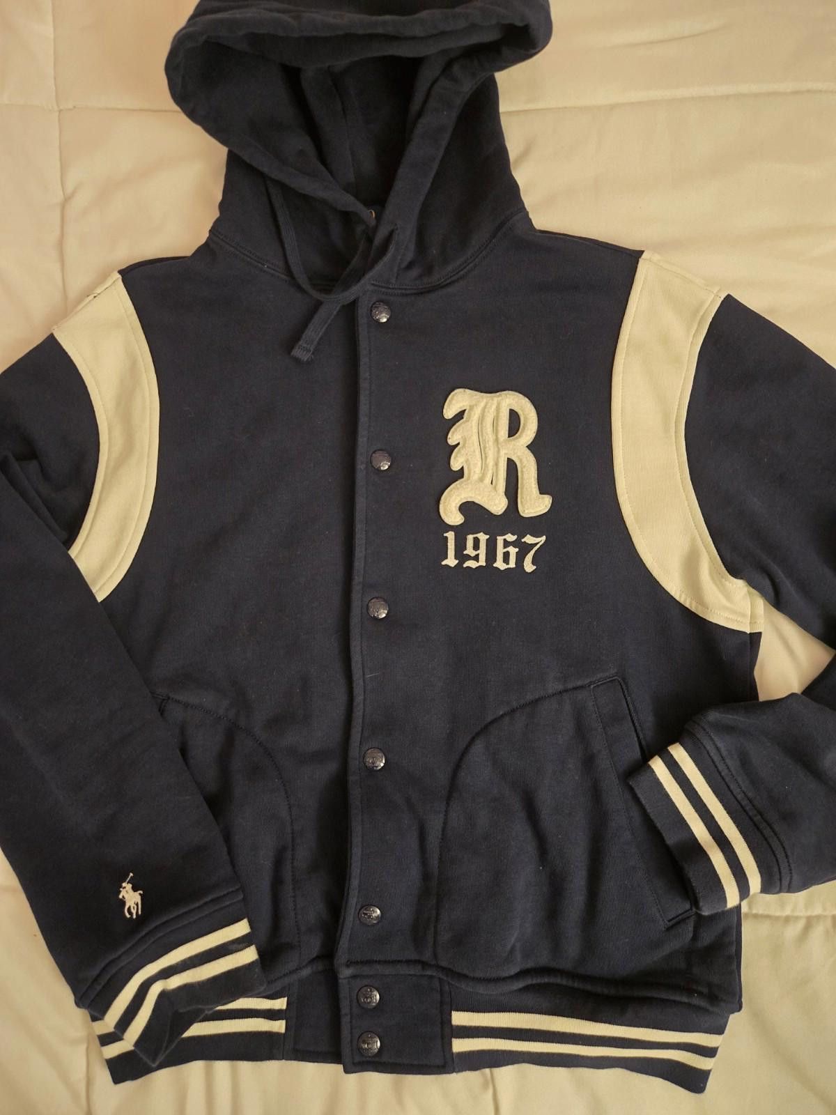 Polo Ralph Lauren Polo Ralph Lauren Fleece Navy Baseball Varsity Jacket M Size US M / EU 48-50 / 2 - 1 Thumbnail